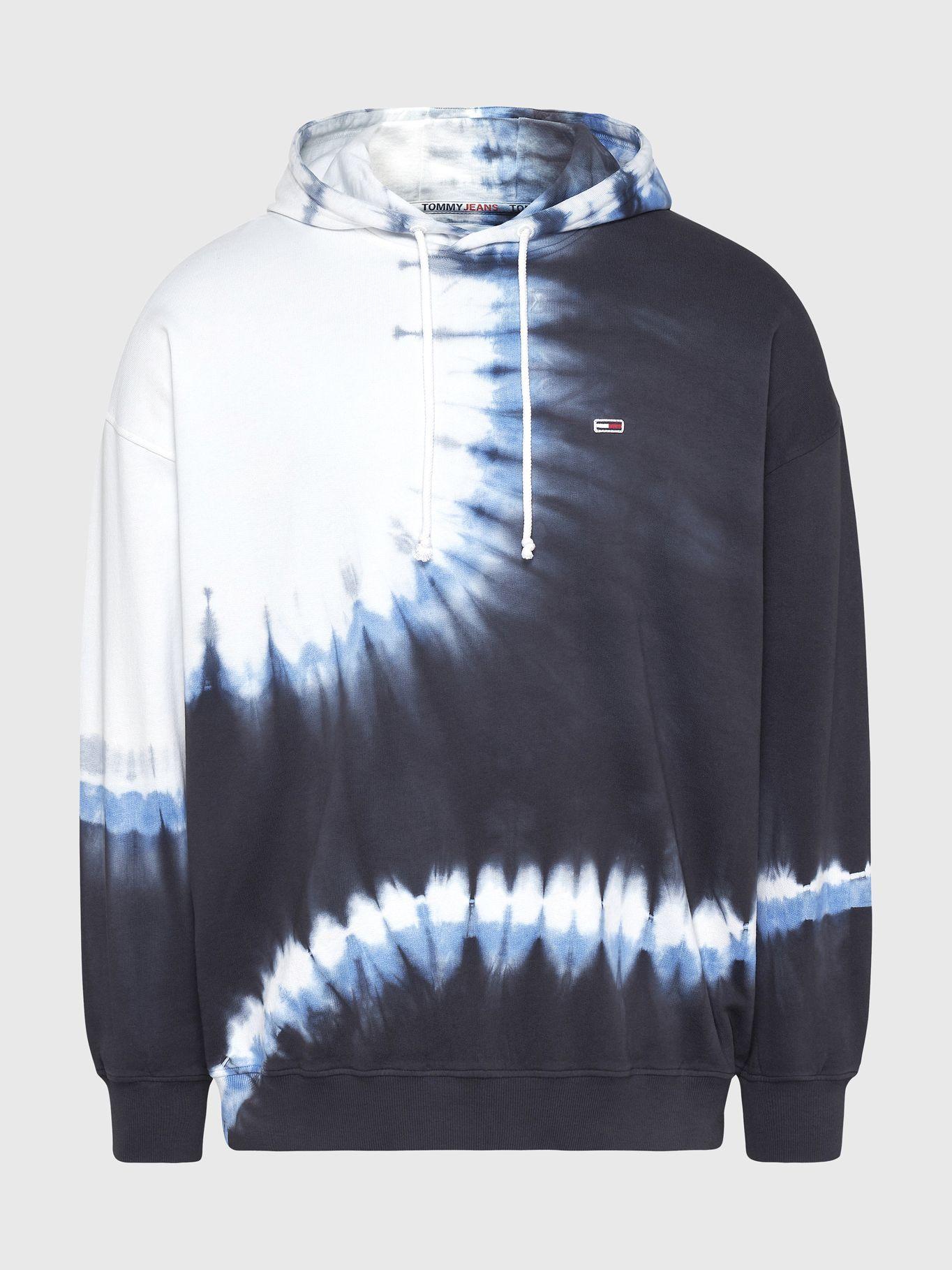 Polerón Tie Dye De Algodón Con Gorro Azul Tommy Hilfiger-4