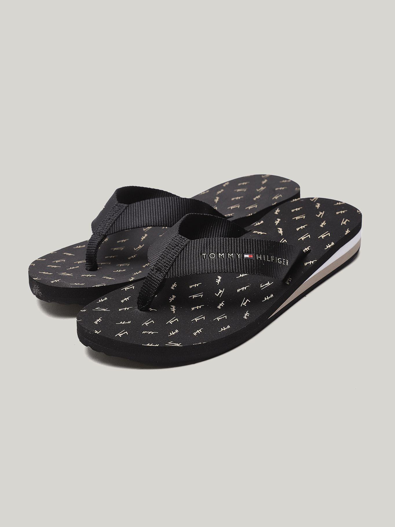 Sandalias Con Logo Signature Negro Tommy Hilfiger-0