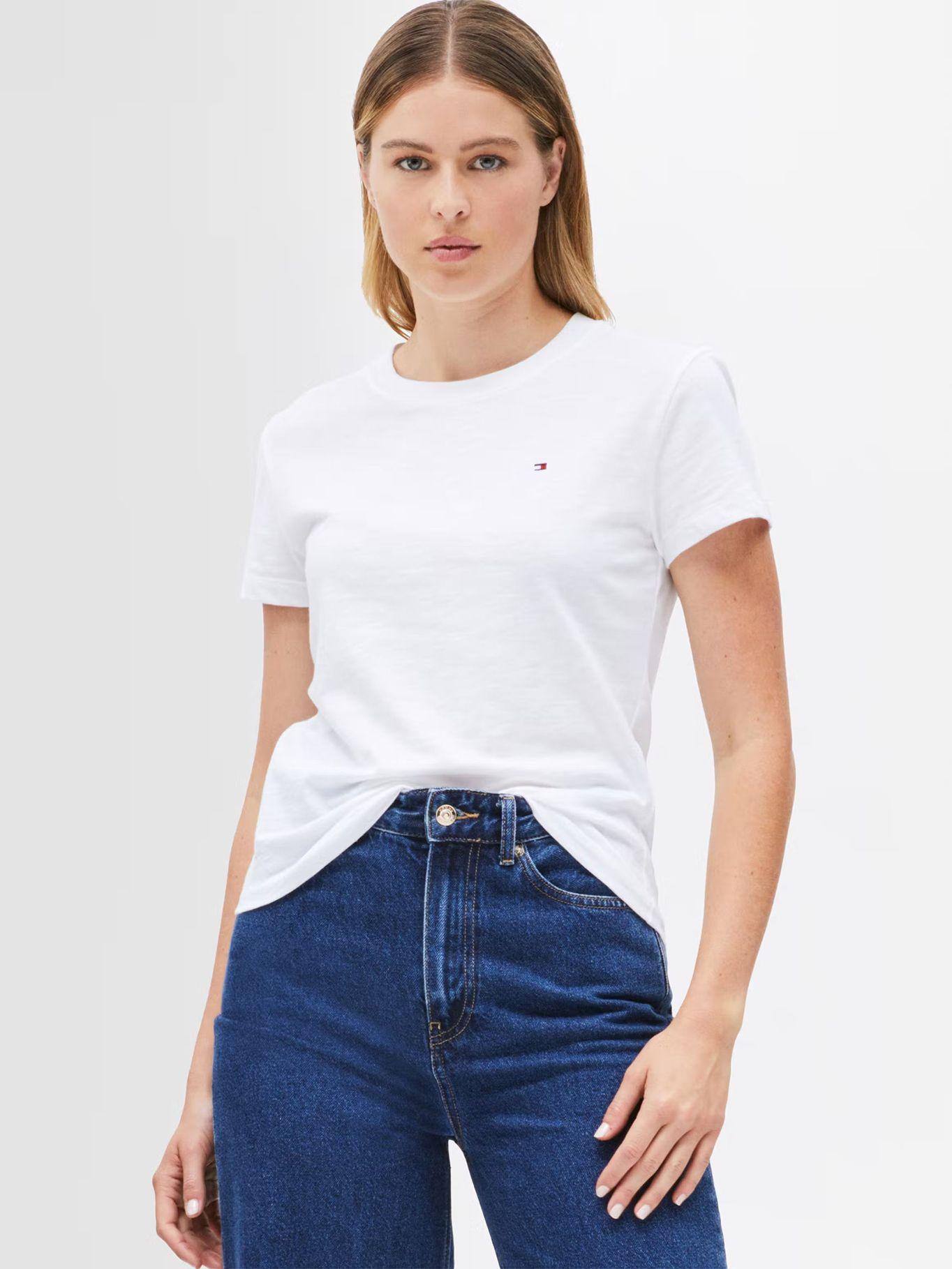 Polera De Corte Regular Con Logo Blanco Tommy Hilfiger-0