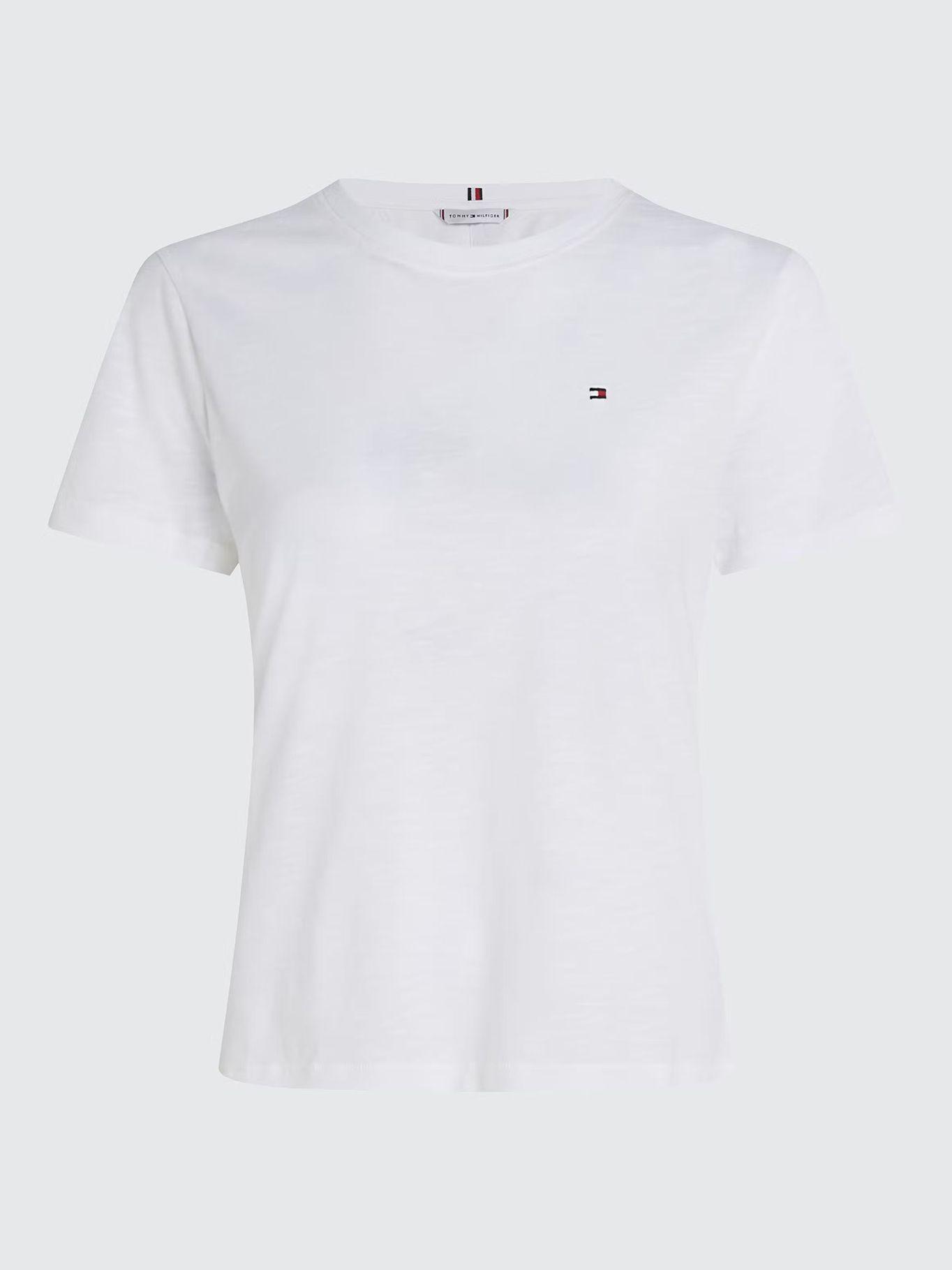 Polera De Corte Regular Con Logo Blanco Tommy Hilfiger-4
