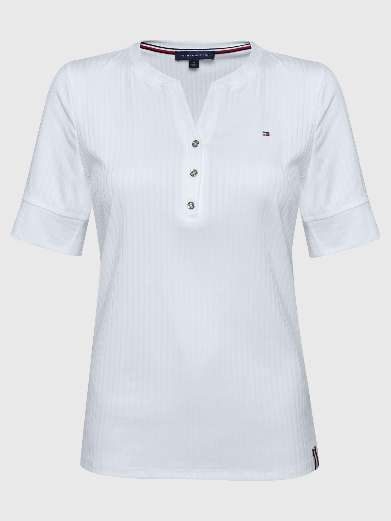 Polera Henley Con Logo Blanco Tommy Hilfiger-0