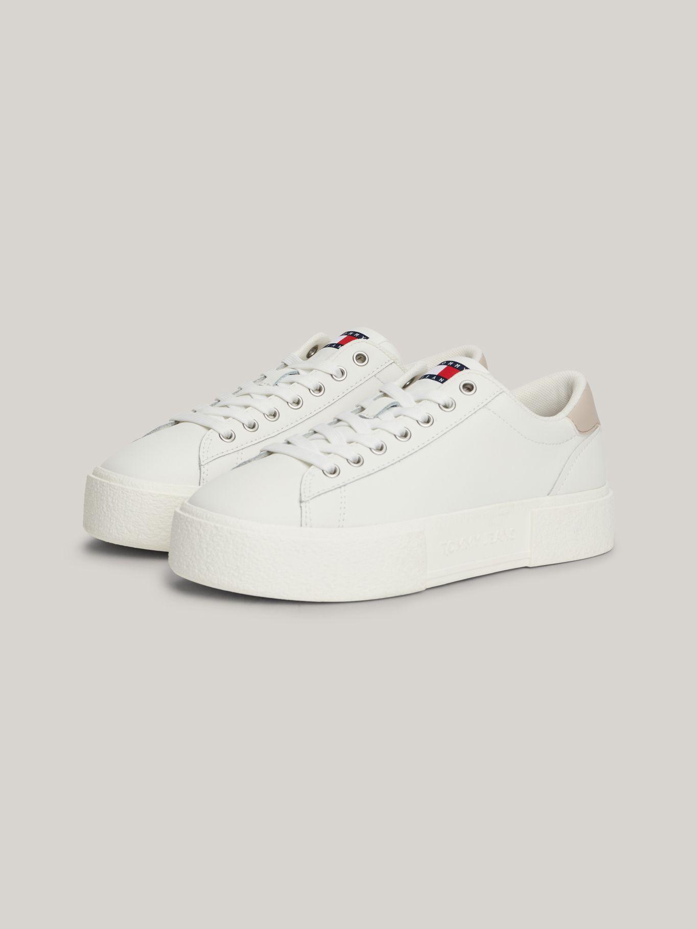 Zapatillas De Plataforma Con Logo Blanco Tommy Hilfiger-0