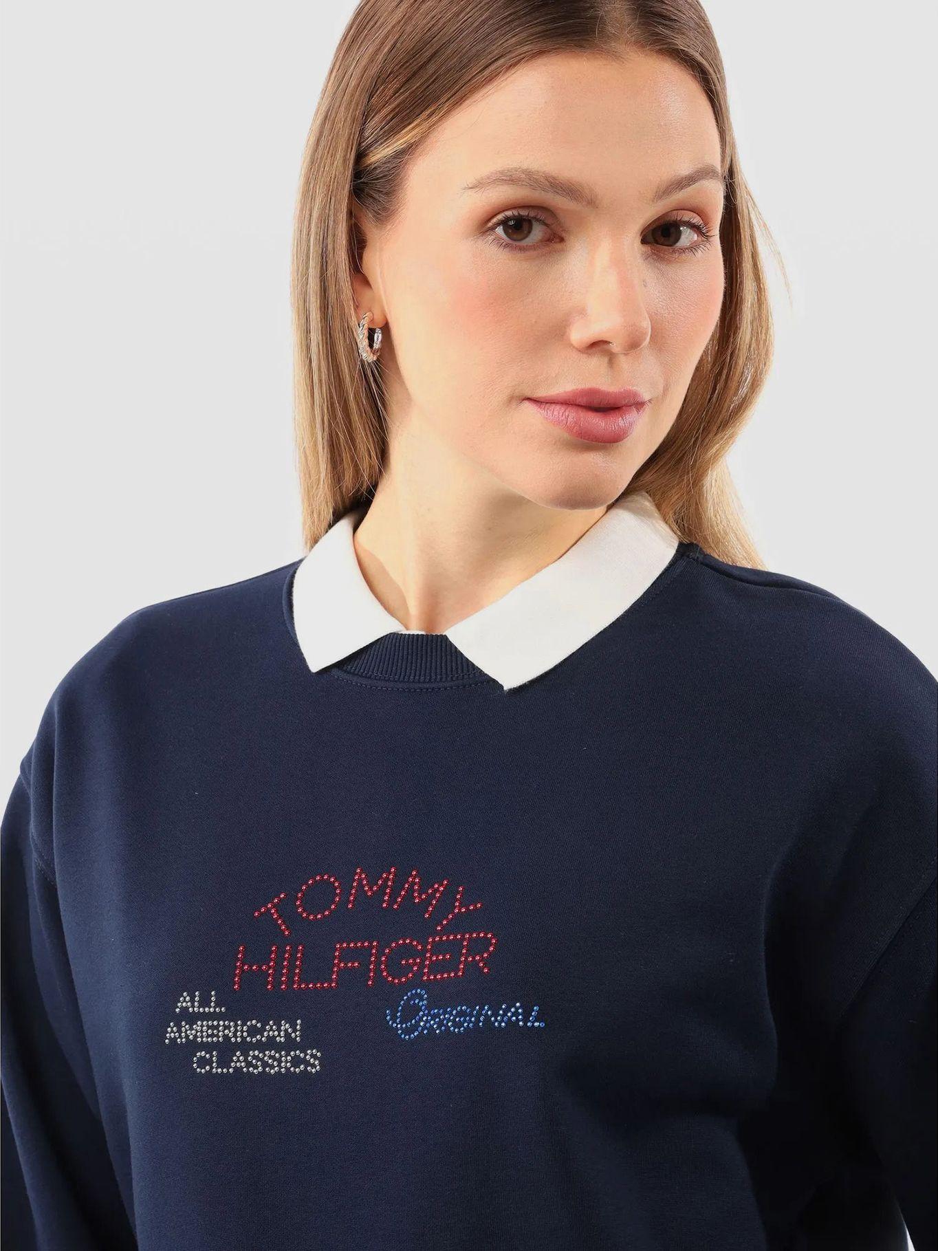 Polerón De Logos Gráfico Azul Tommy Hilfiger-3