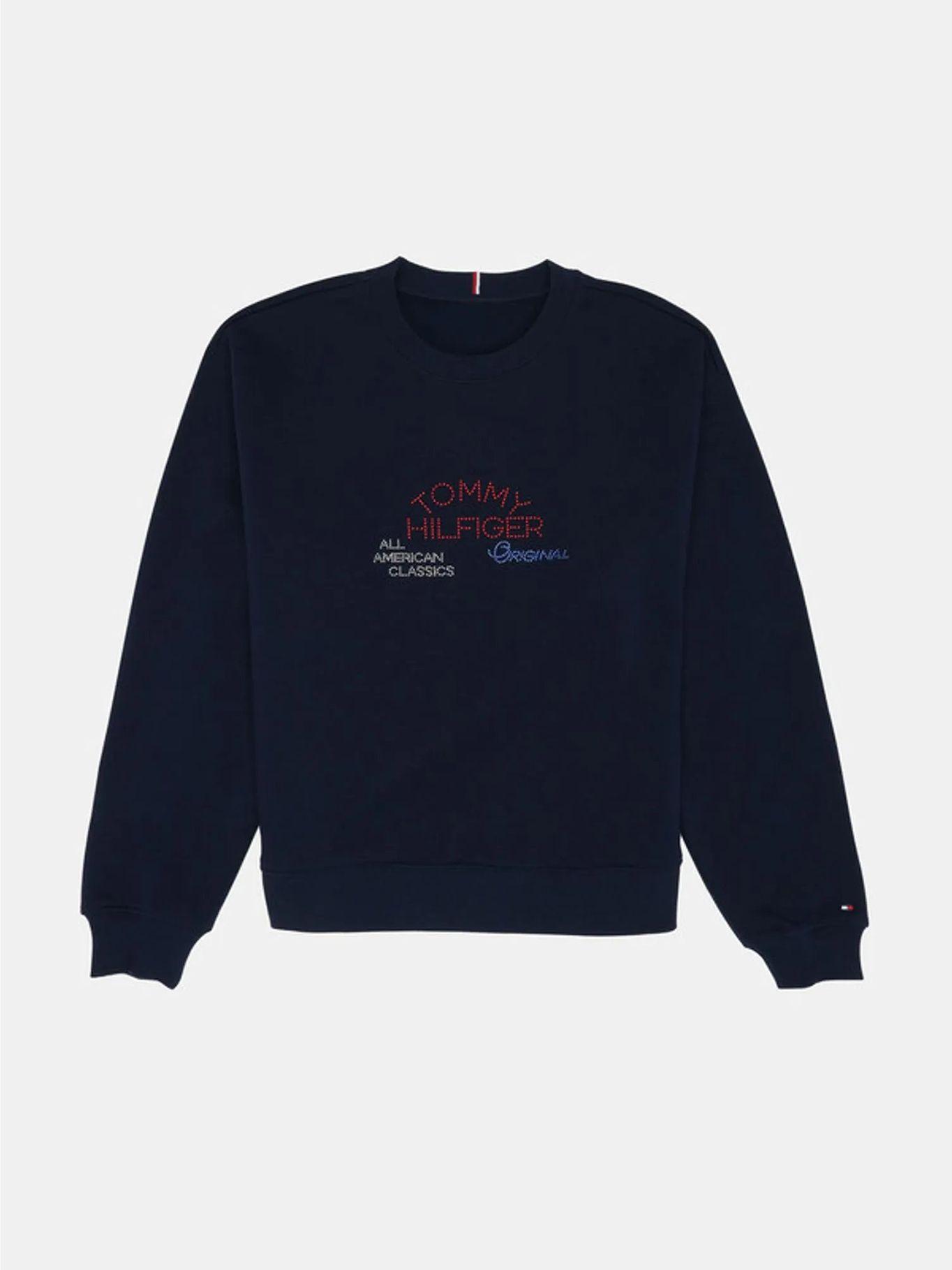 Polerón De Logos Gráfico Azul Tommy Hilfiger-5