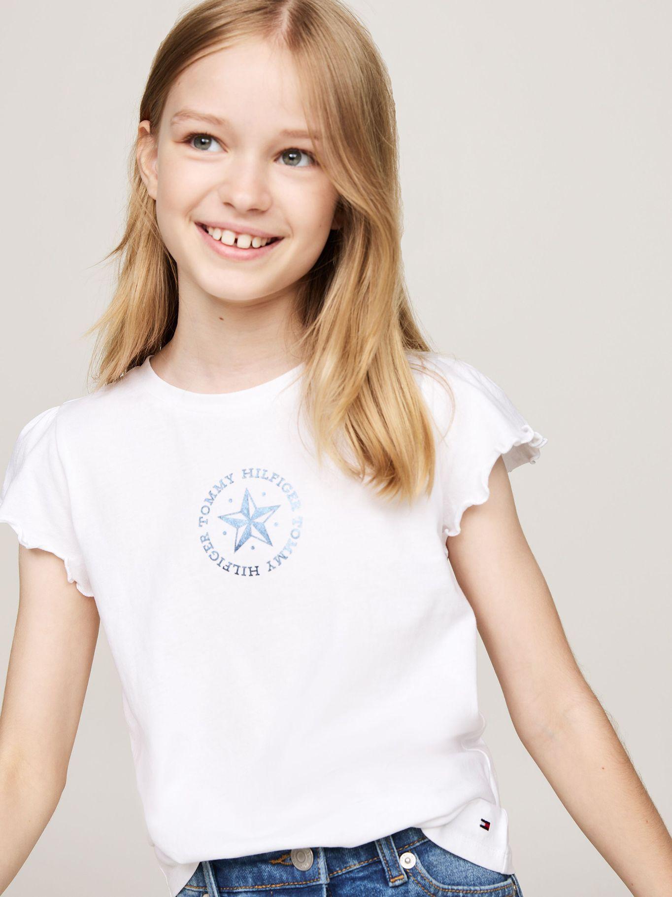 Polera De Niña Con Logo Metálico Blanco Tommy Hilfiger-3