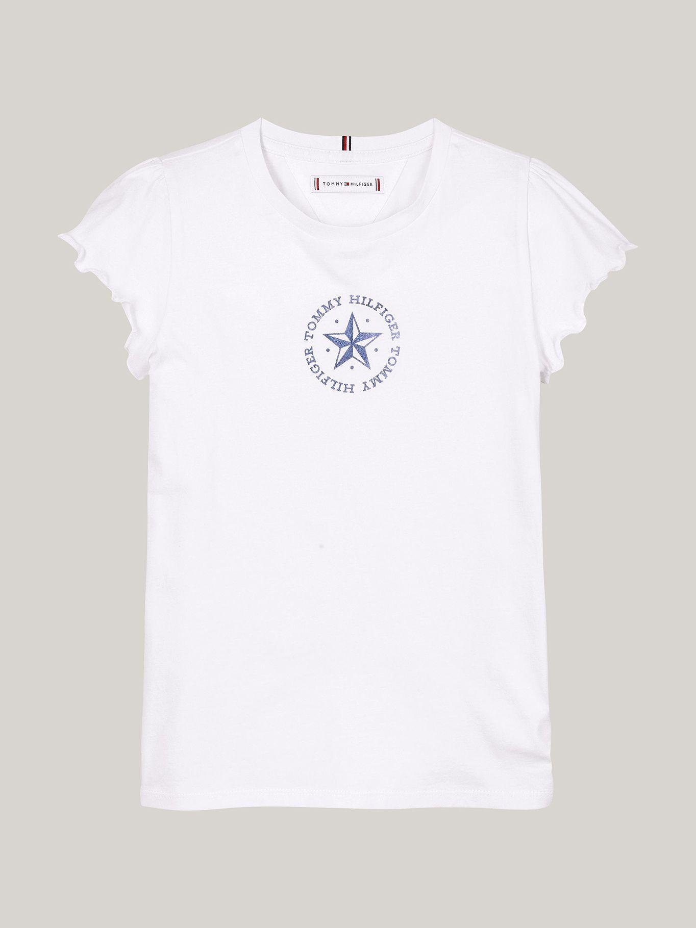 Polera De Niña Con Logo Metálico Blanco Tommy Hilfiger-4