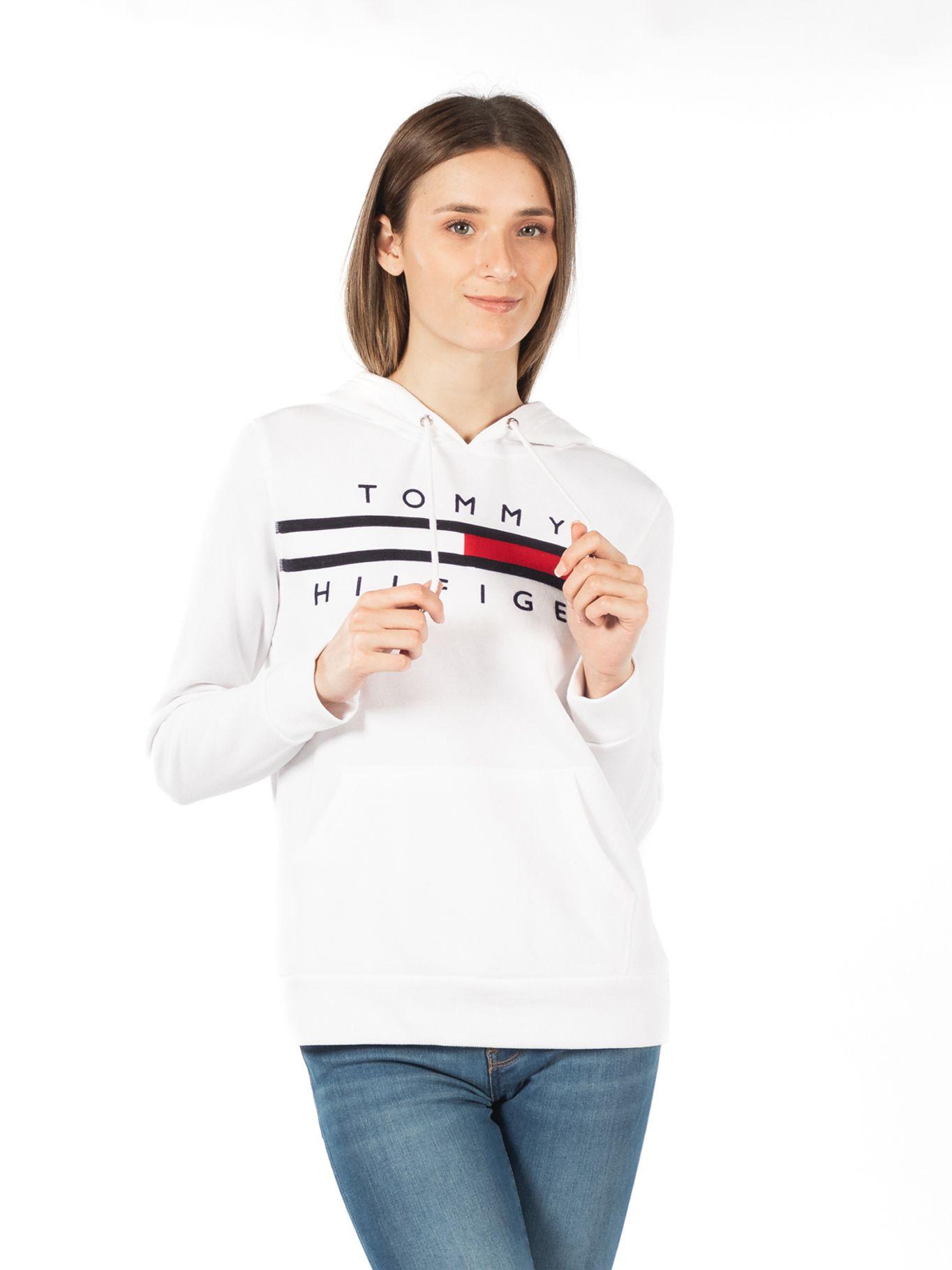 Polerón Hoodie Global Logo Blanco Tommy Hilfiger-0