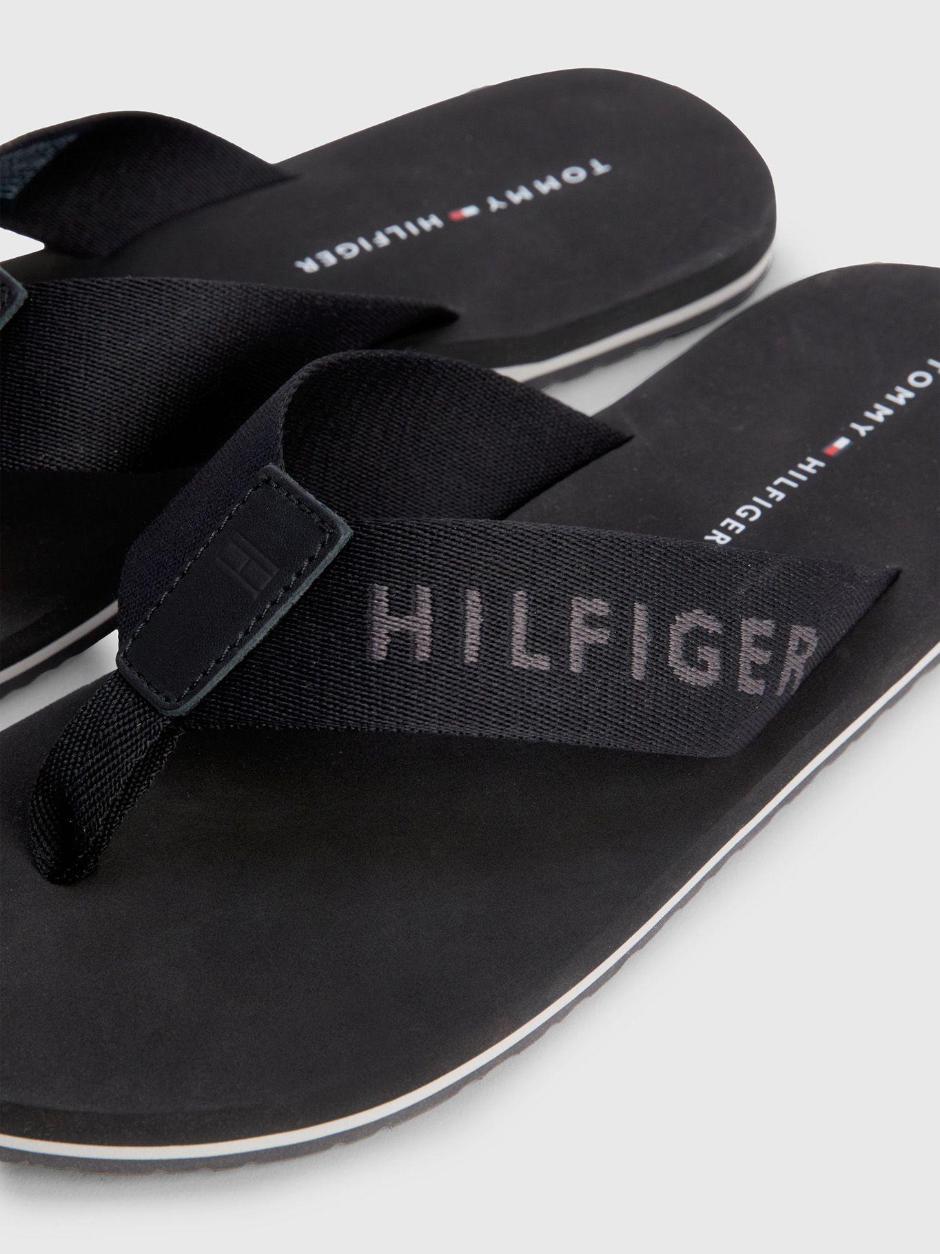 Sandalias Print Logo Negro Tommy Hilfiger-2