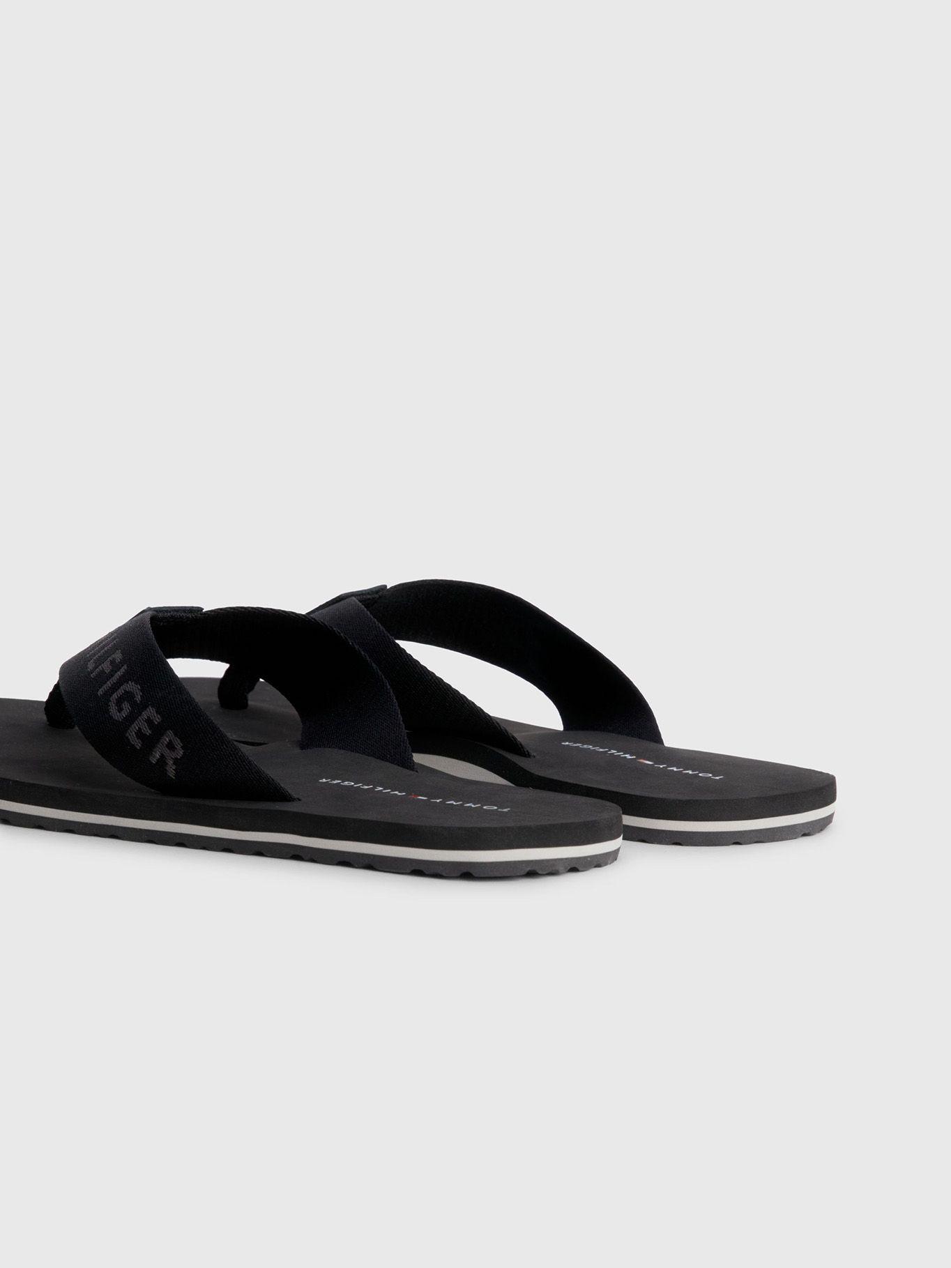 Sandalias Print Logo Negro Tommy Hilfiger-1