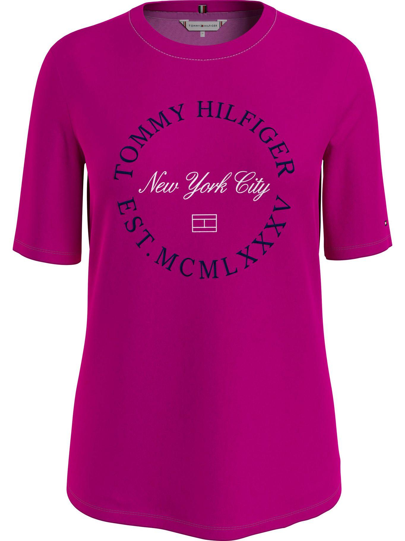 Polera Circle Logo Regular Fit Fucsia Tommy Hilfiger-0