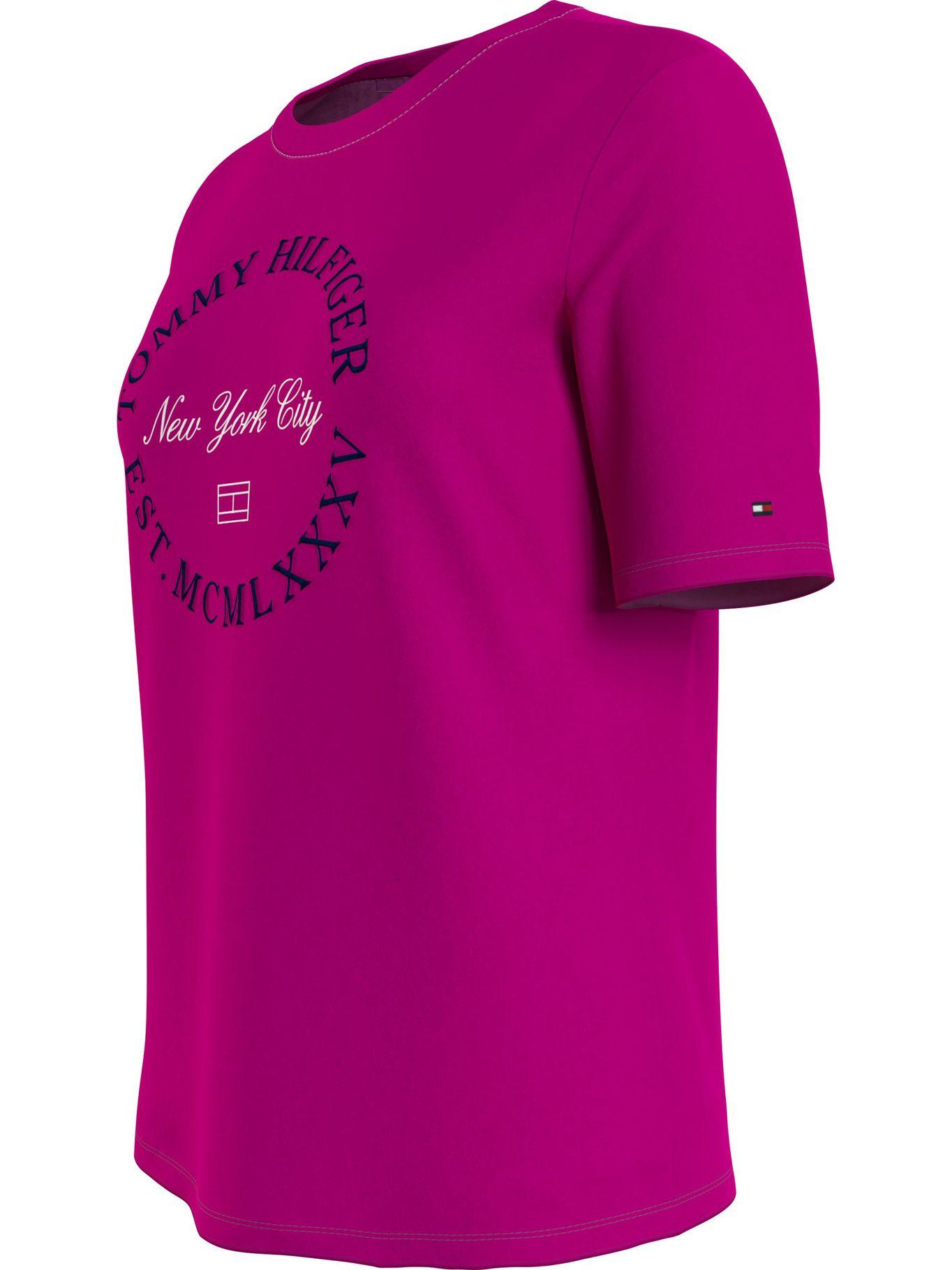 Polera Circle Logo Regular Fit Fucsia Tommy Hilfiger-2