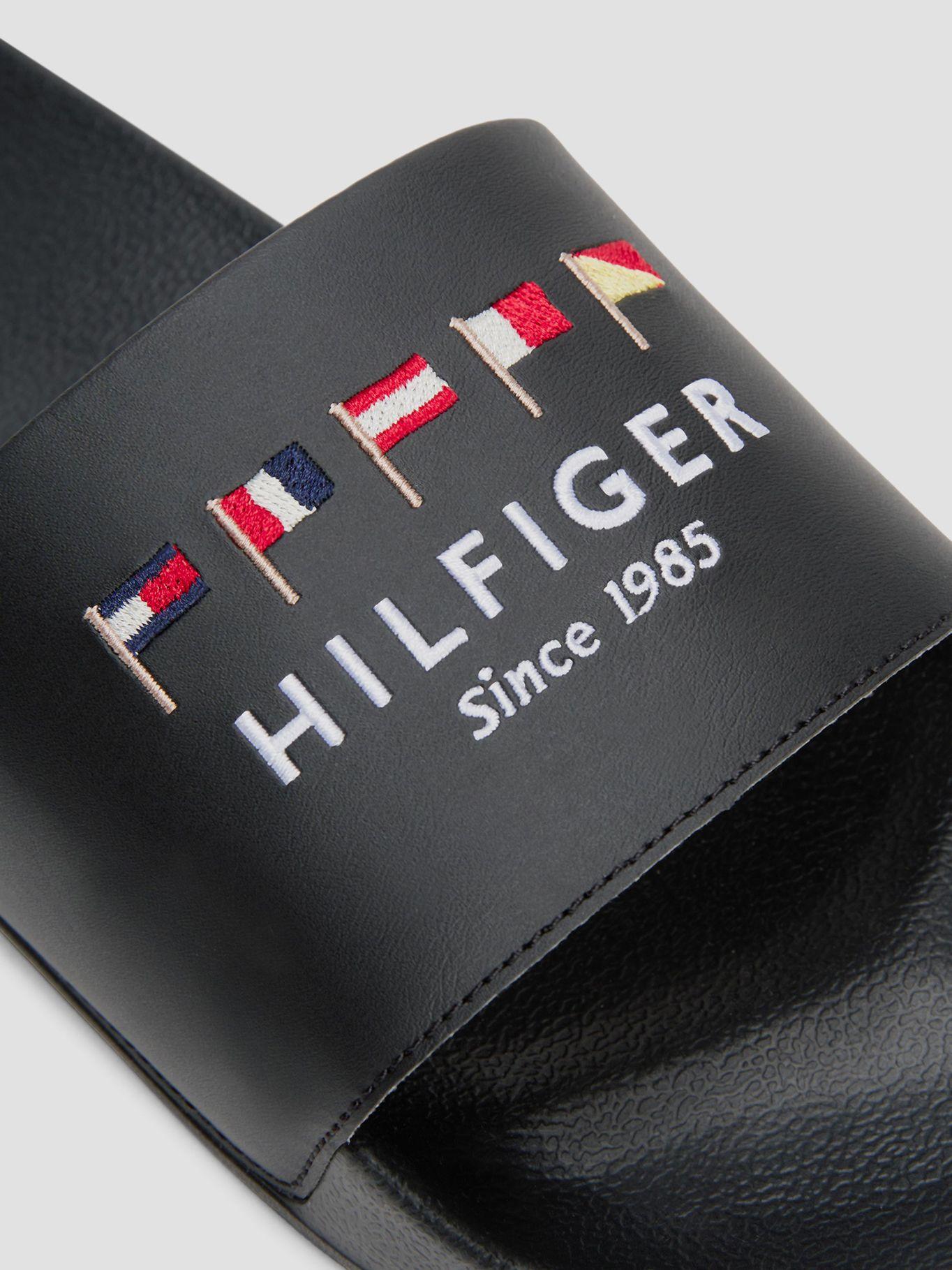 Sandalias Piscina Logo Bordado Negro Tommy Hilfiger-6