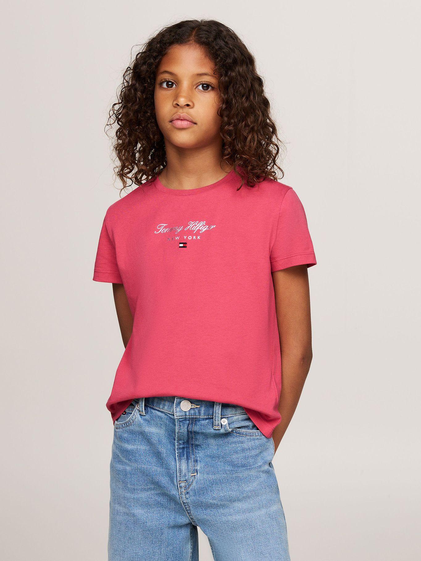 Polera De Niña Con Logo Nyc Rosado Tommy Hilfiger-0