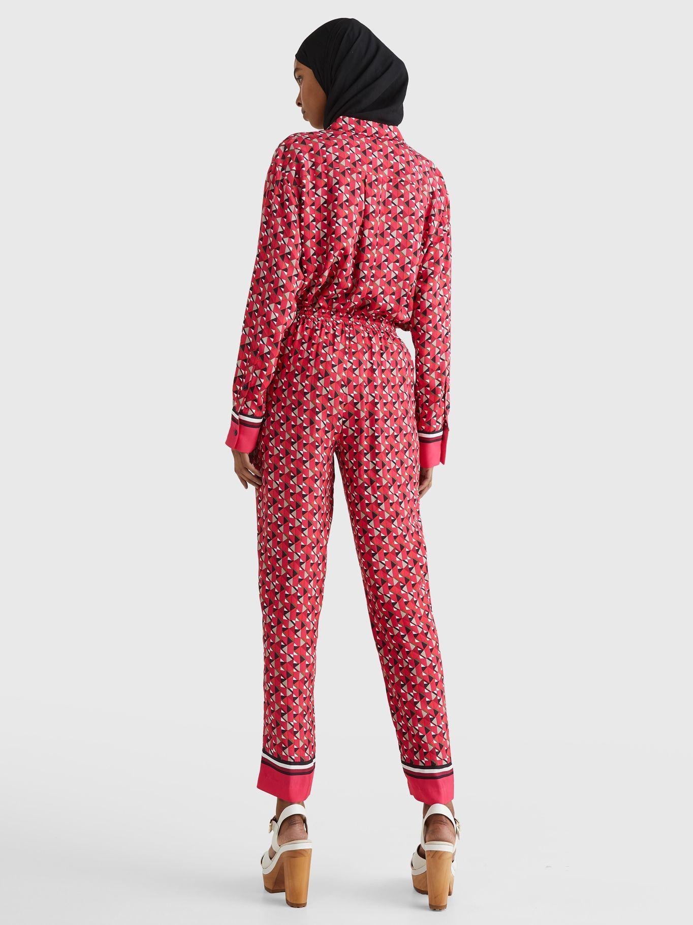 Pantalón Con Estampado Geométrico Rojo Tommy Hilfiger-1