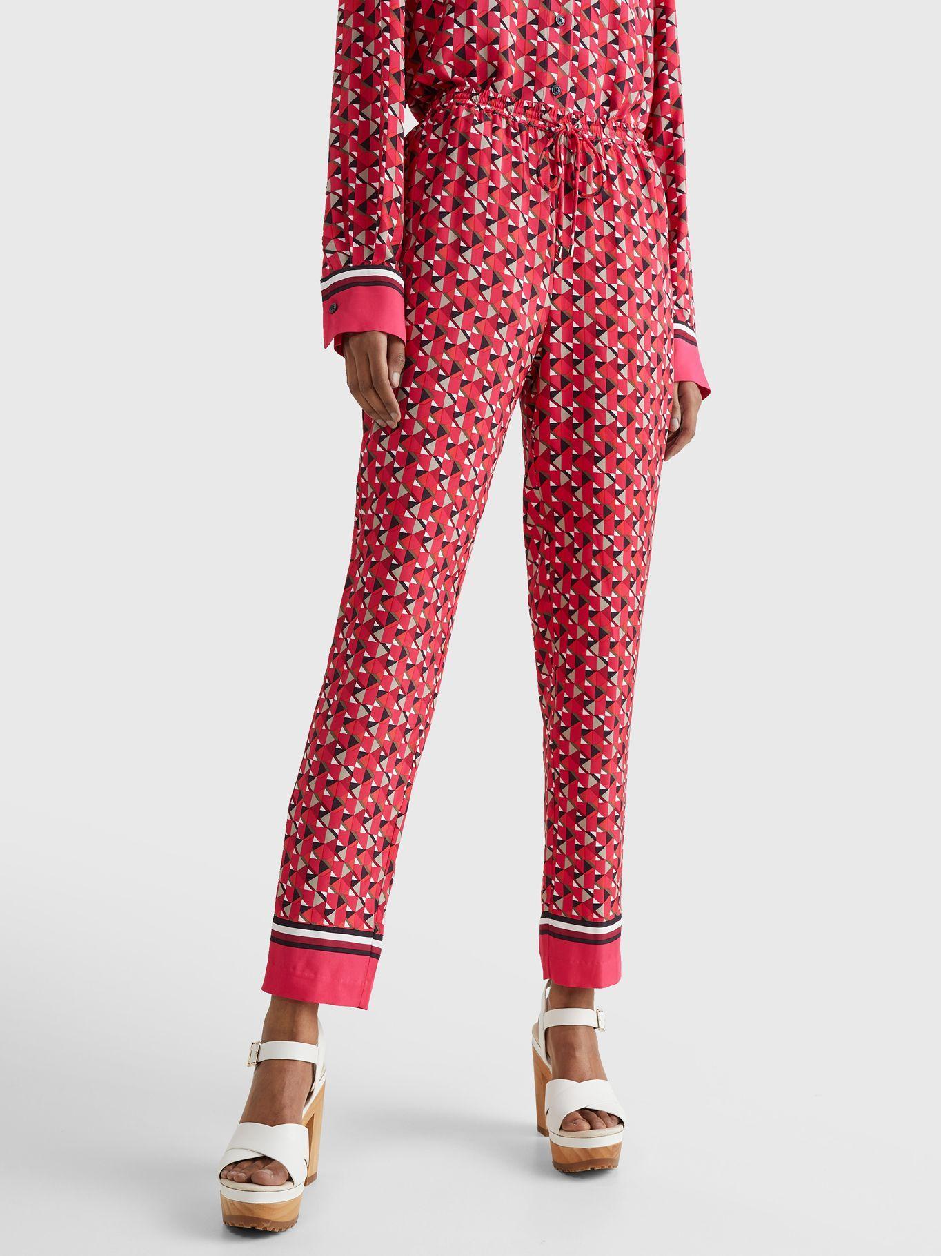 Pantalón Con Estampado Geométrico Rojo Tommy Hilfiger-3