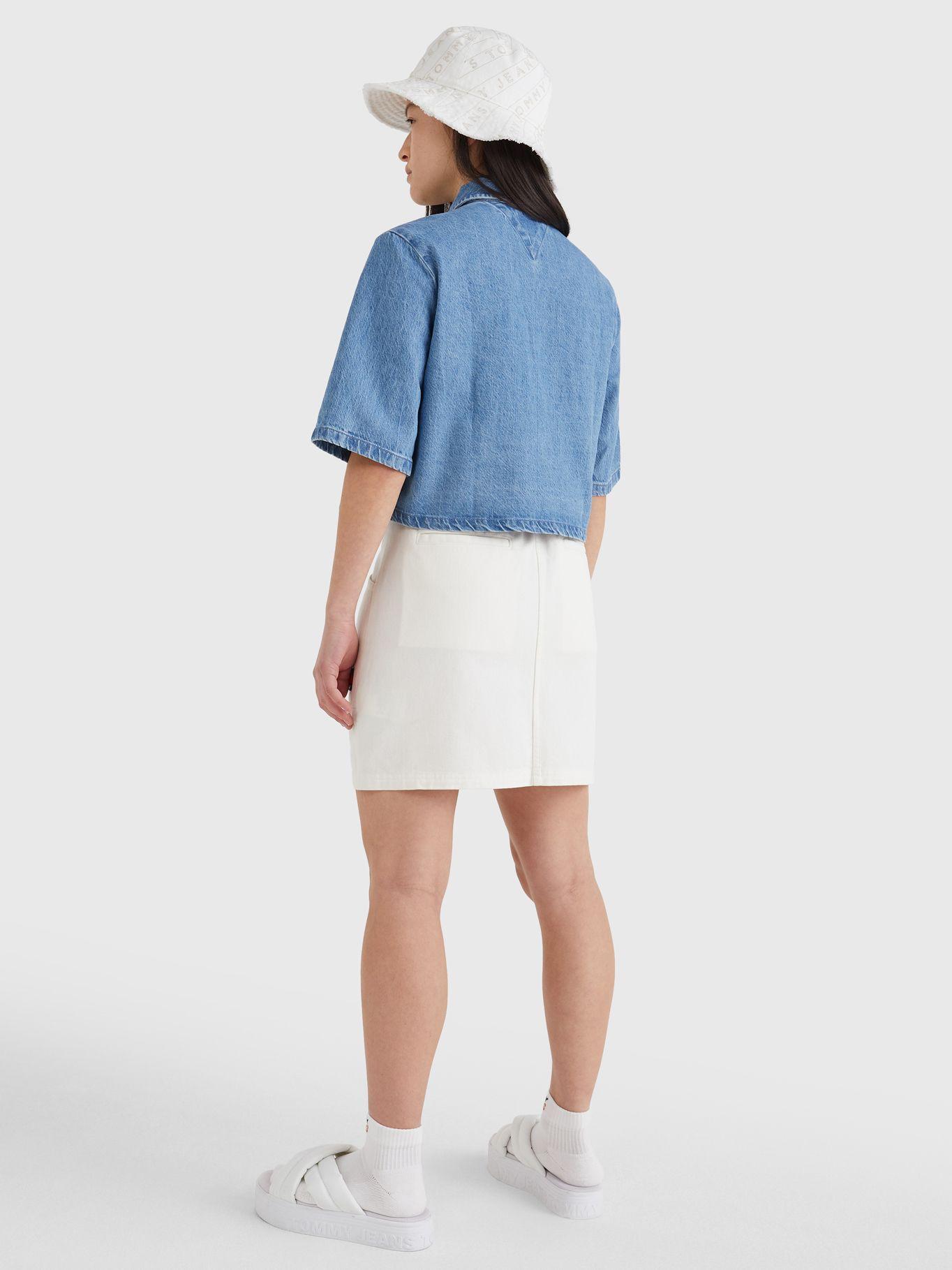 Camisa Vaquera Denim Cropped Azul Tommy Hilfiger-1