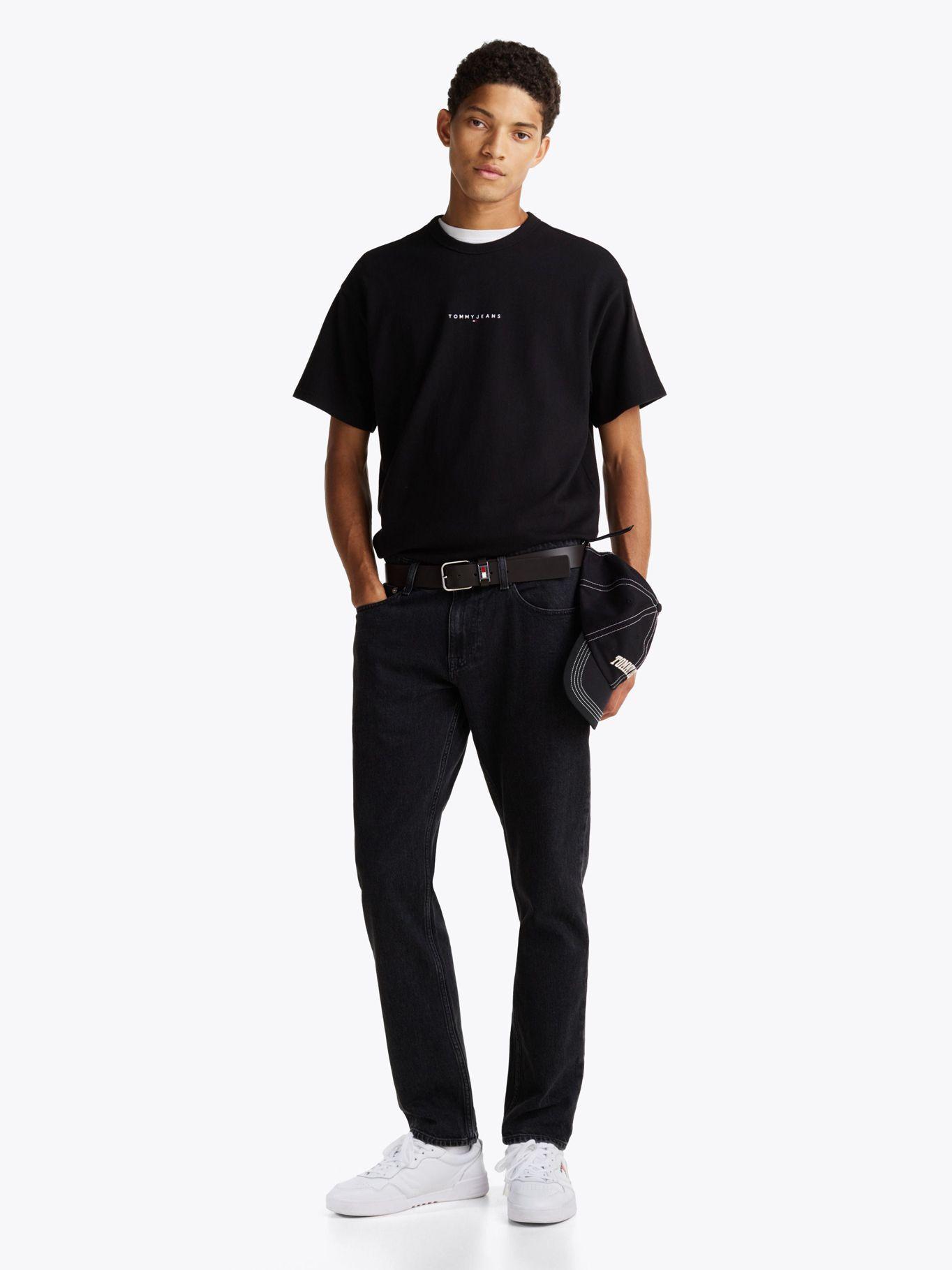 Polera Con Logo Bordado Relaxed Fit Tommy Jeans Negro-1