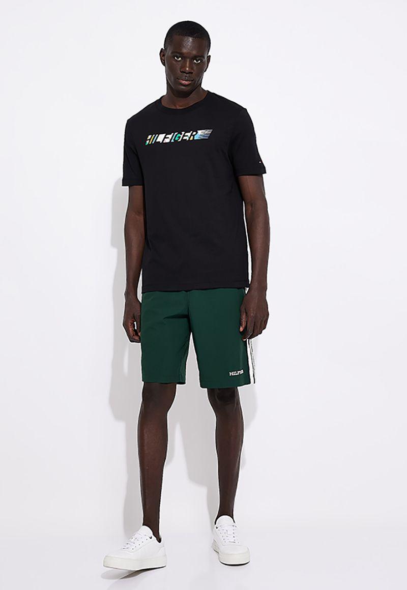 Polera Con Logo Multicolor Negro Tommy Hilfiger-1
