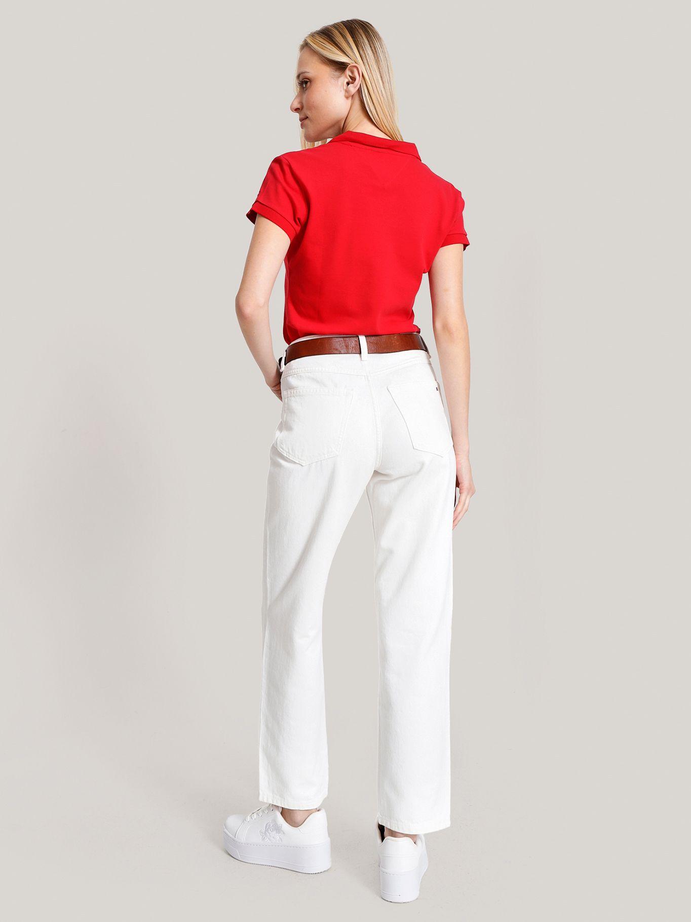 Polo Solid Con Logo Rojo Tommy Hilfiger-2