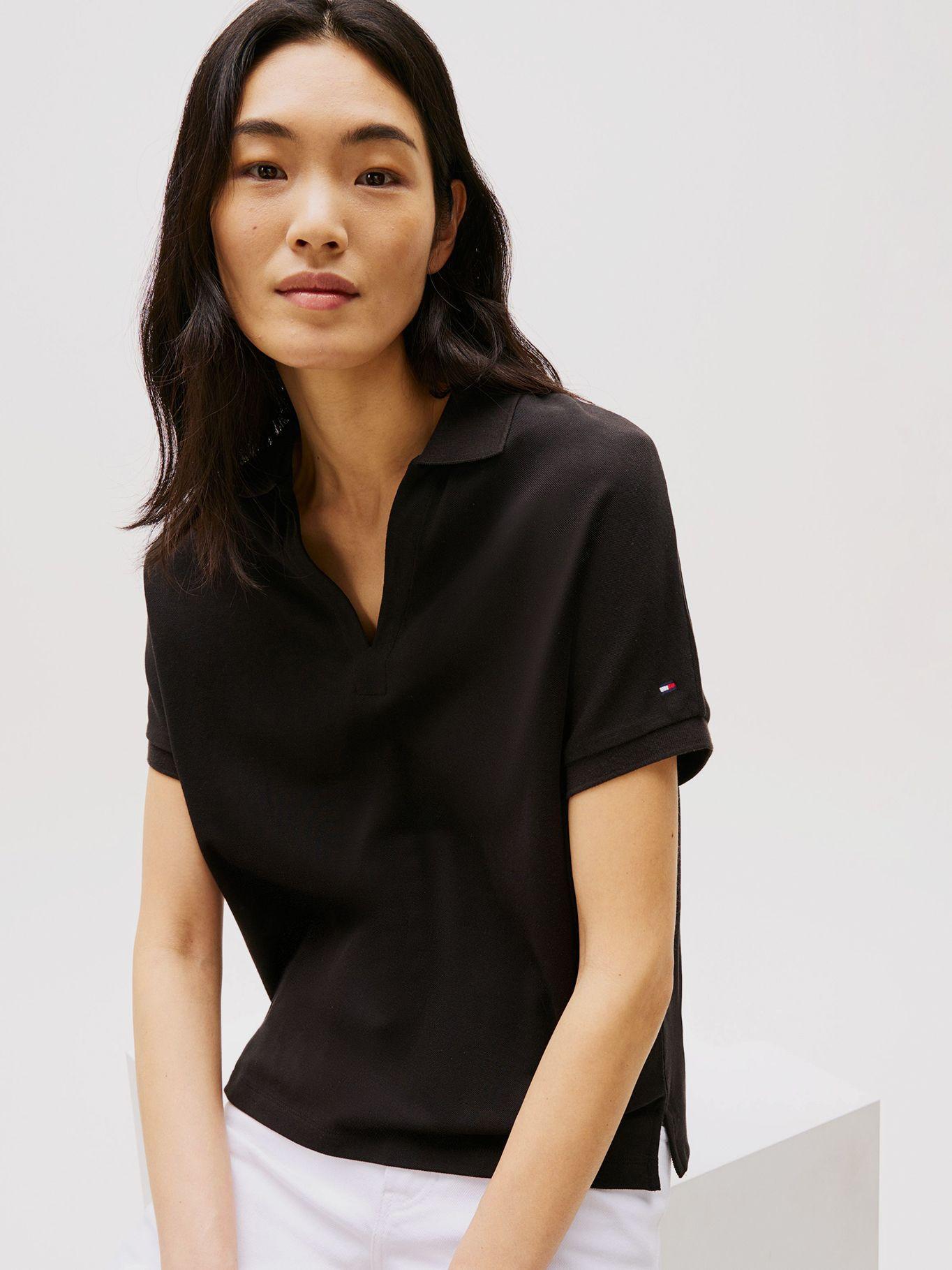 Polo Relaxed Solid Con Logo Negro Tommy Hilfiger-3