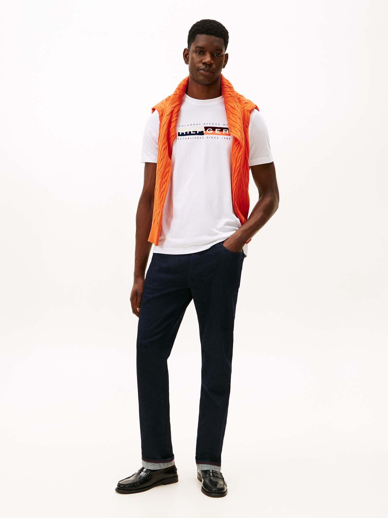 Polera Colour Block Graphic Logo Blanco Tommy Hilfiger-1