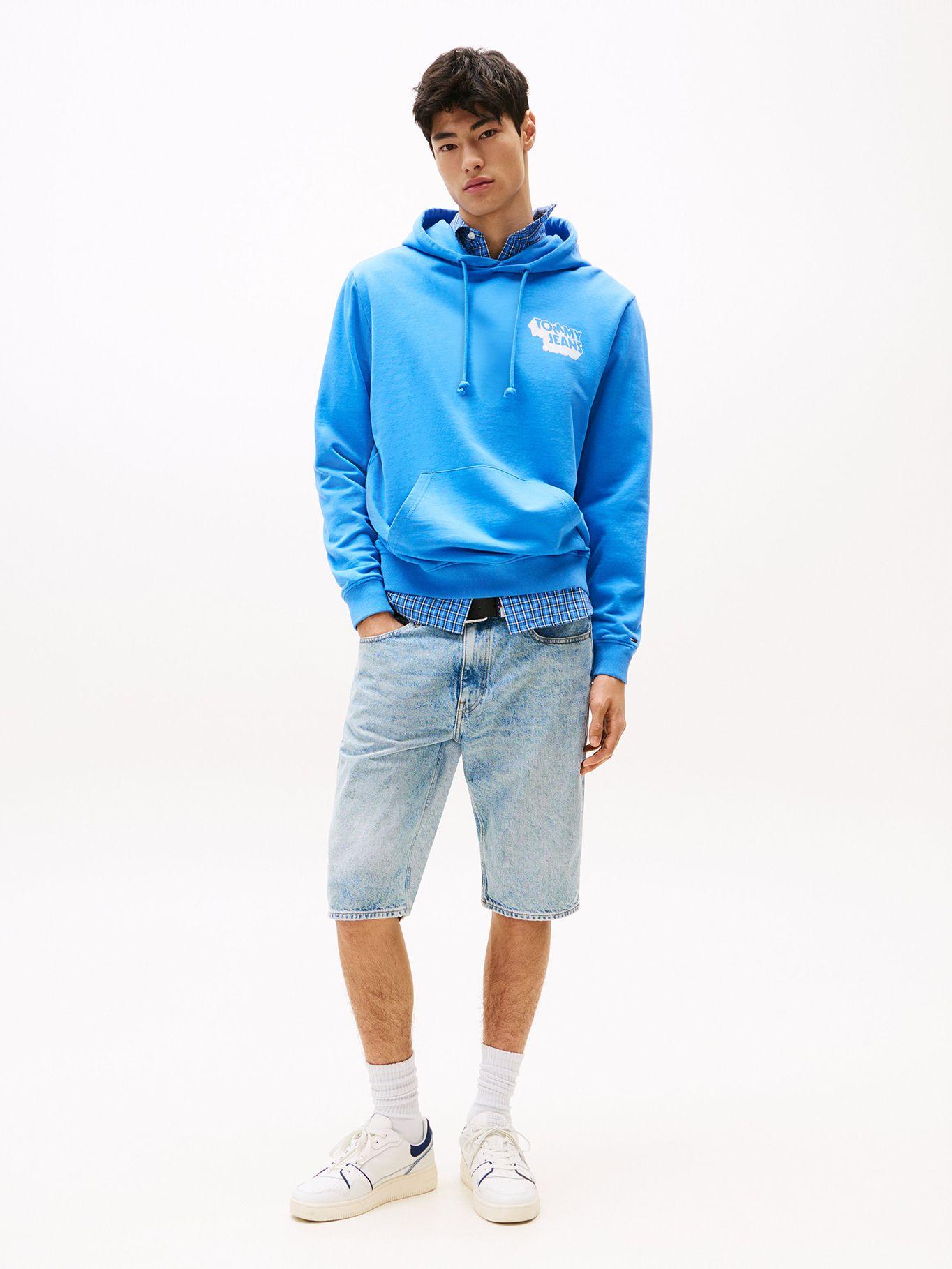 Polerón Hoodie Logo Gráfico Celeste C39 Tommy Jeans-1