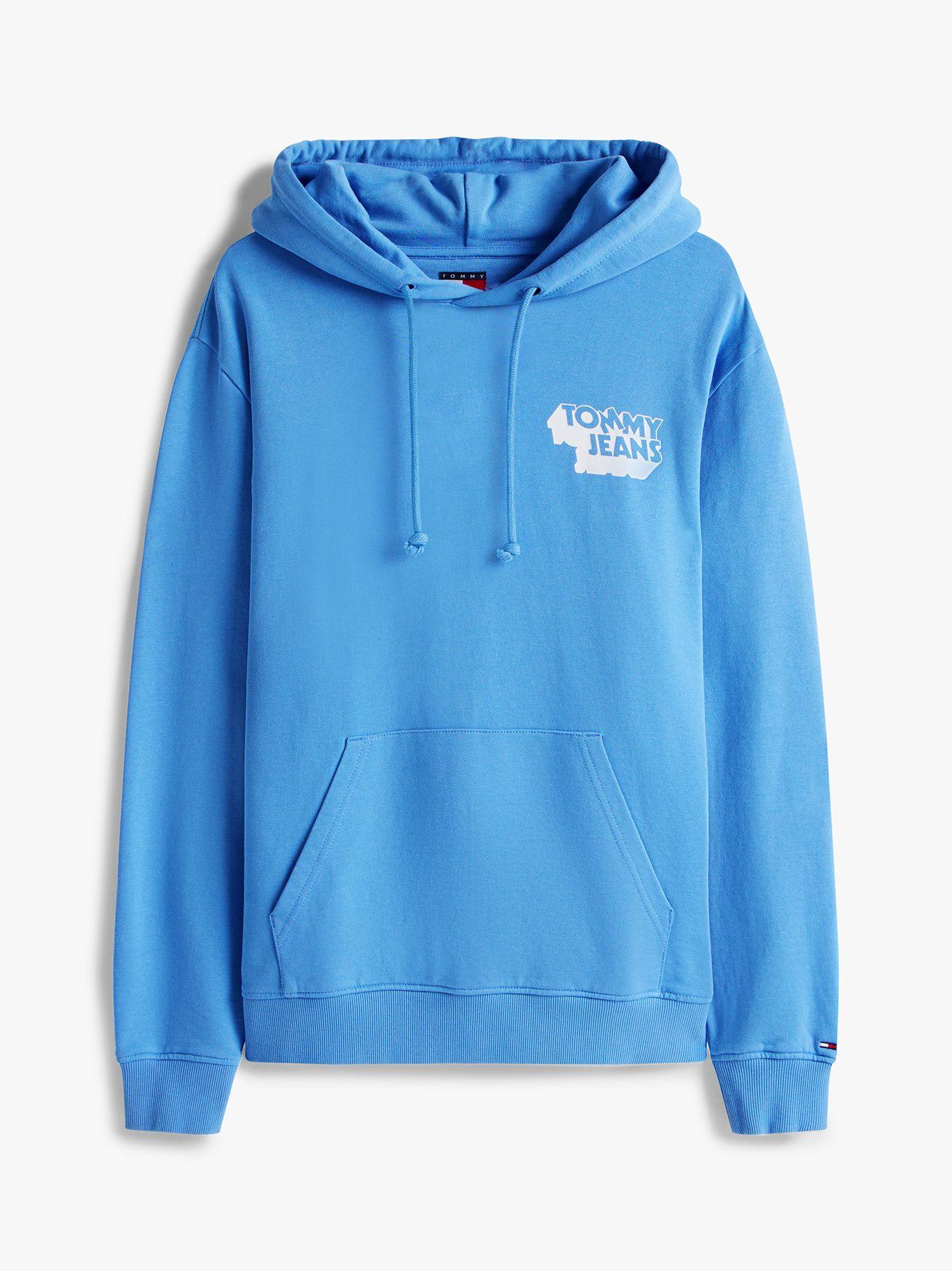 Polerón Hoodie Logo Gráfico Celeste C39 Tommy Jeans-4