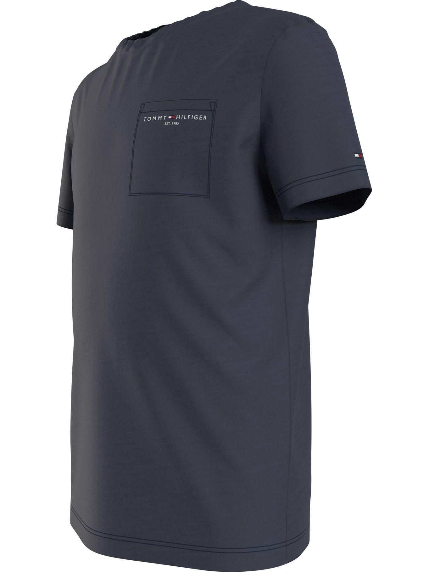 Polera Slub Pocket Azul Tommy Hilfiger M2-2