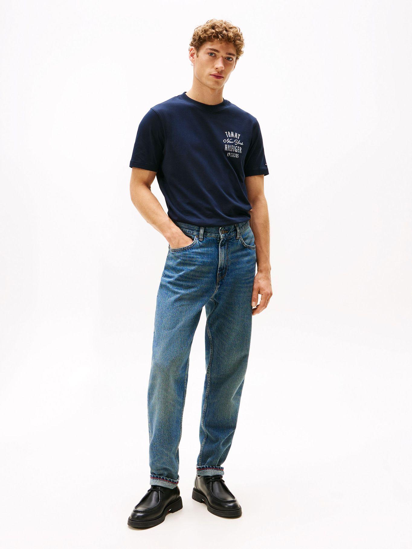 Polera De Logo Gráfico Regular Fit Azul Tommy Hilfiger-1