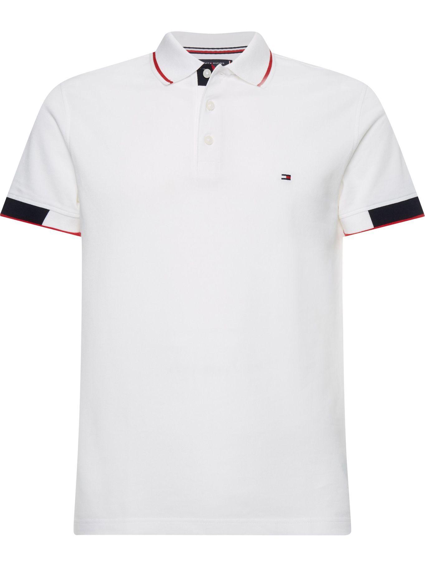 Polo Color Block Slim Fit Blanco Tommy Hilfiger-0