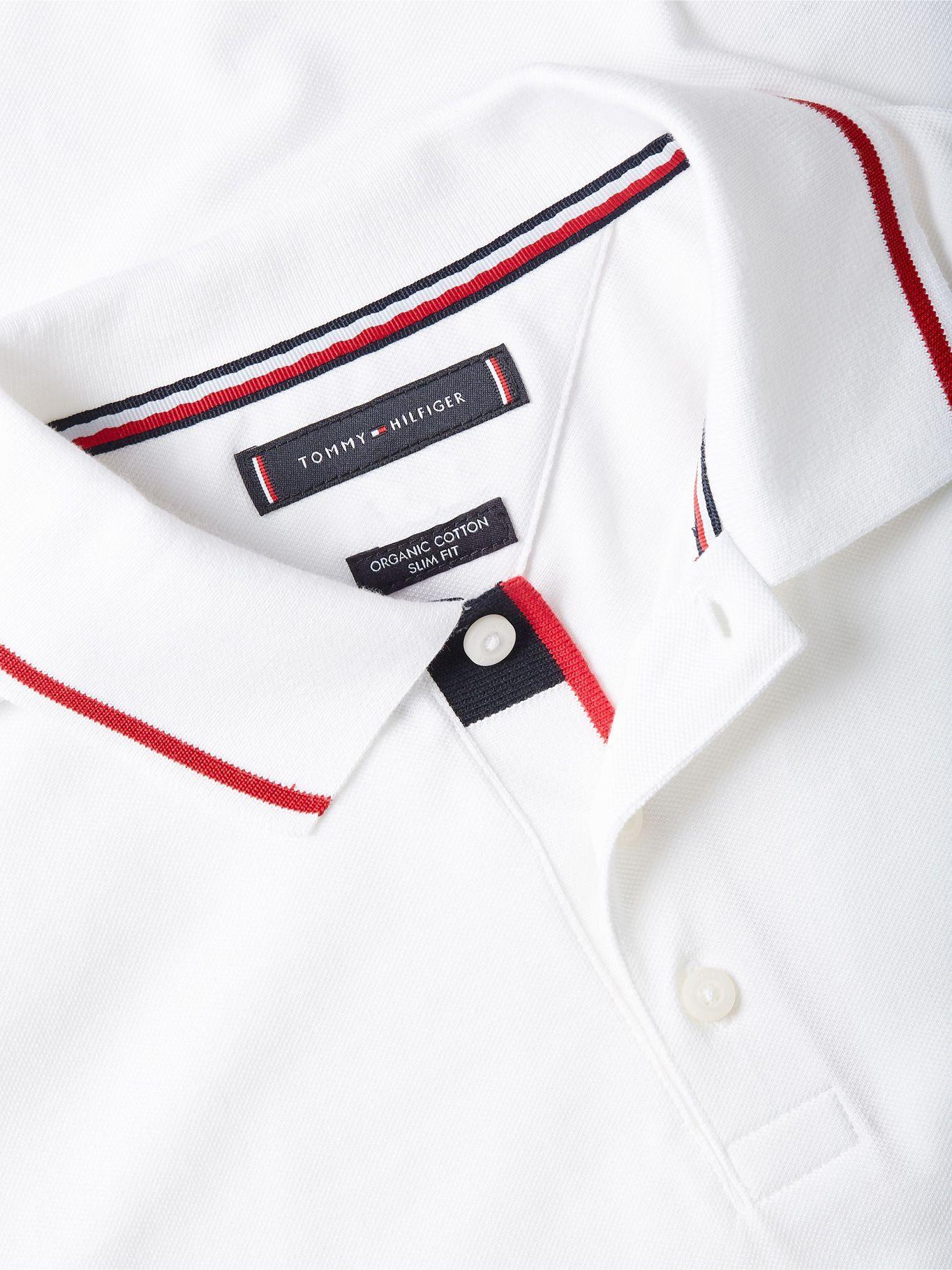 Polo Color Block Slim Fit Blanco Tommy Hilfiger-3
