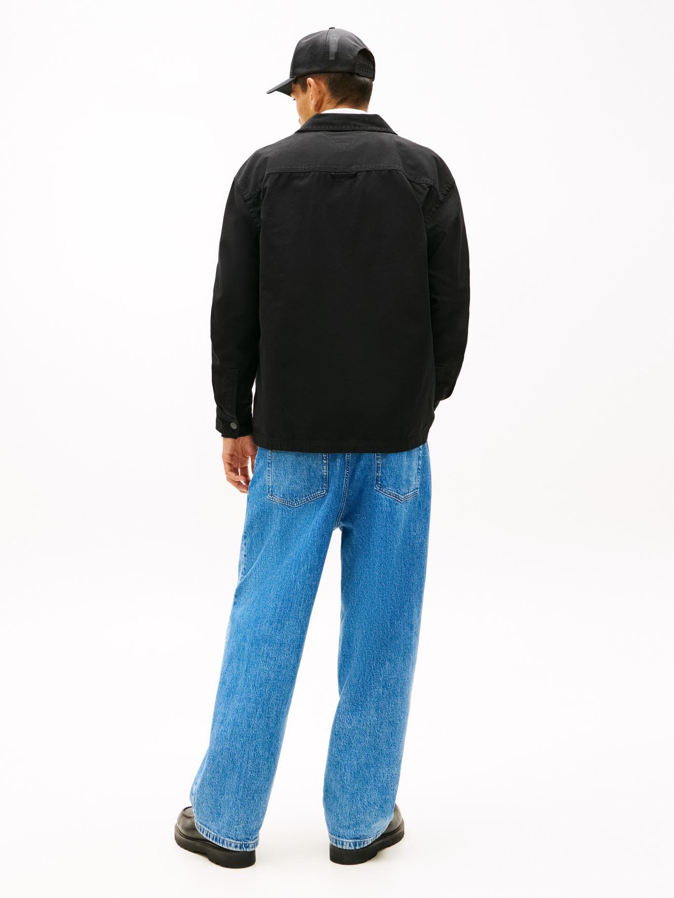 Sobrecamisa Oversize Con Parche Tommy Jeans Negro-2