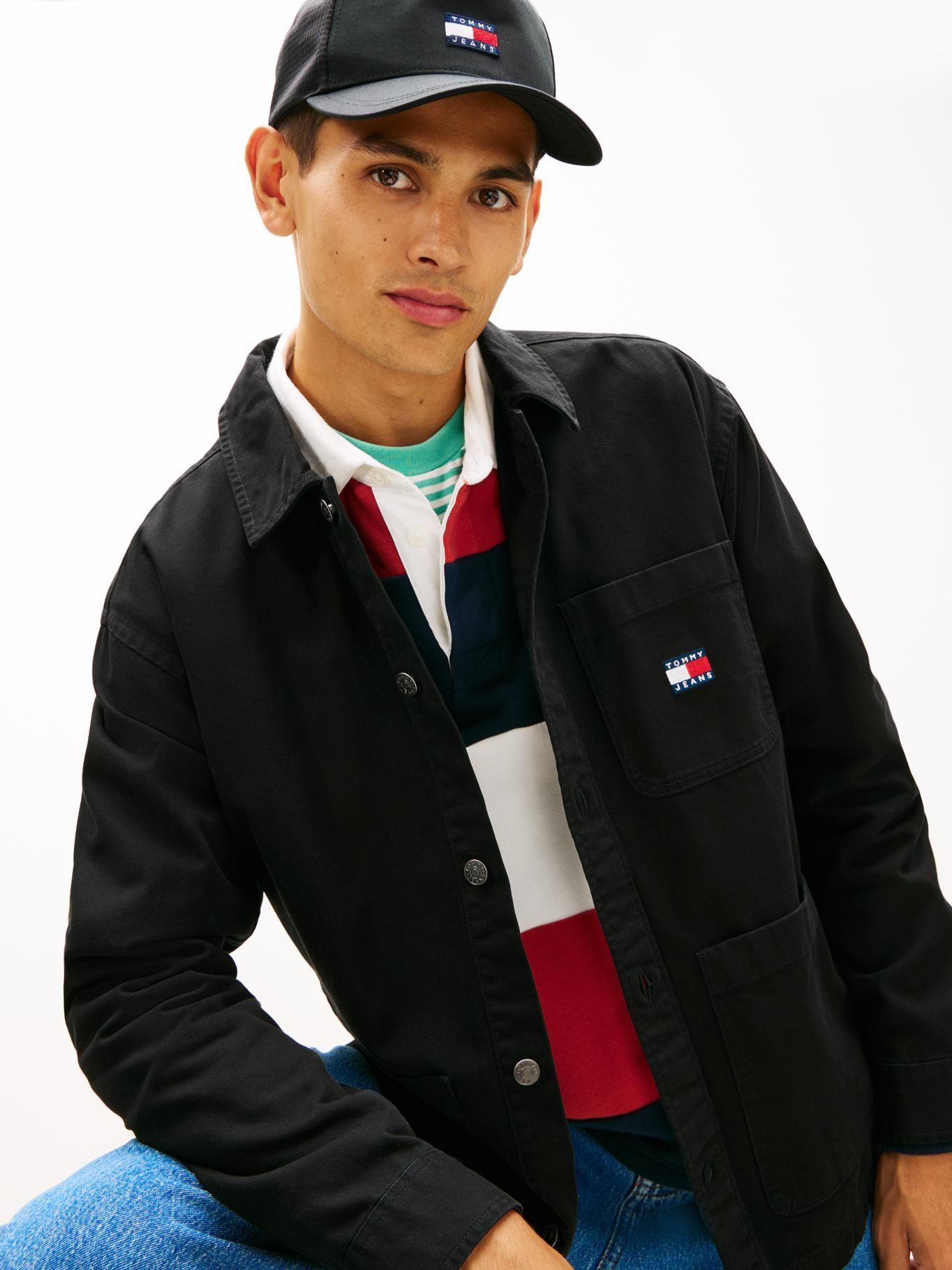 Sobrecamisa Oversize Con Parche Tommy Jeans Negro-3