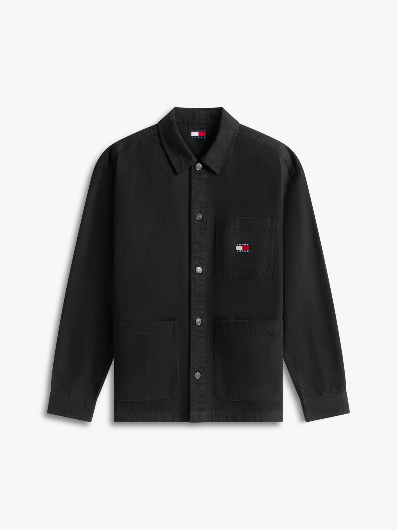 Sobrecamisa Oversize Con Parche Tommy Jeans Negro-4