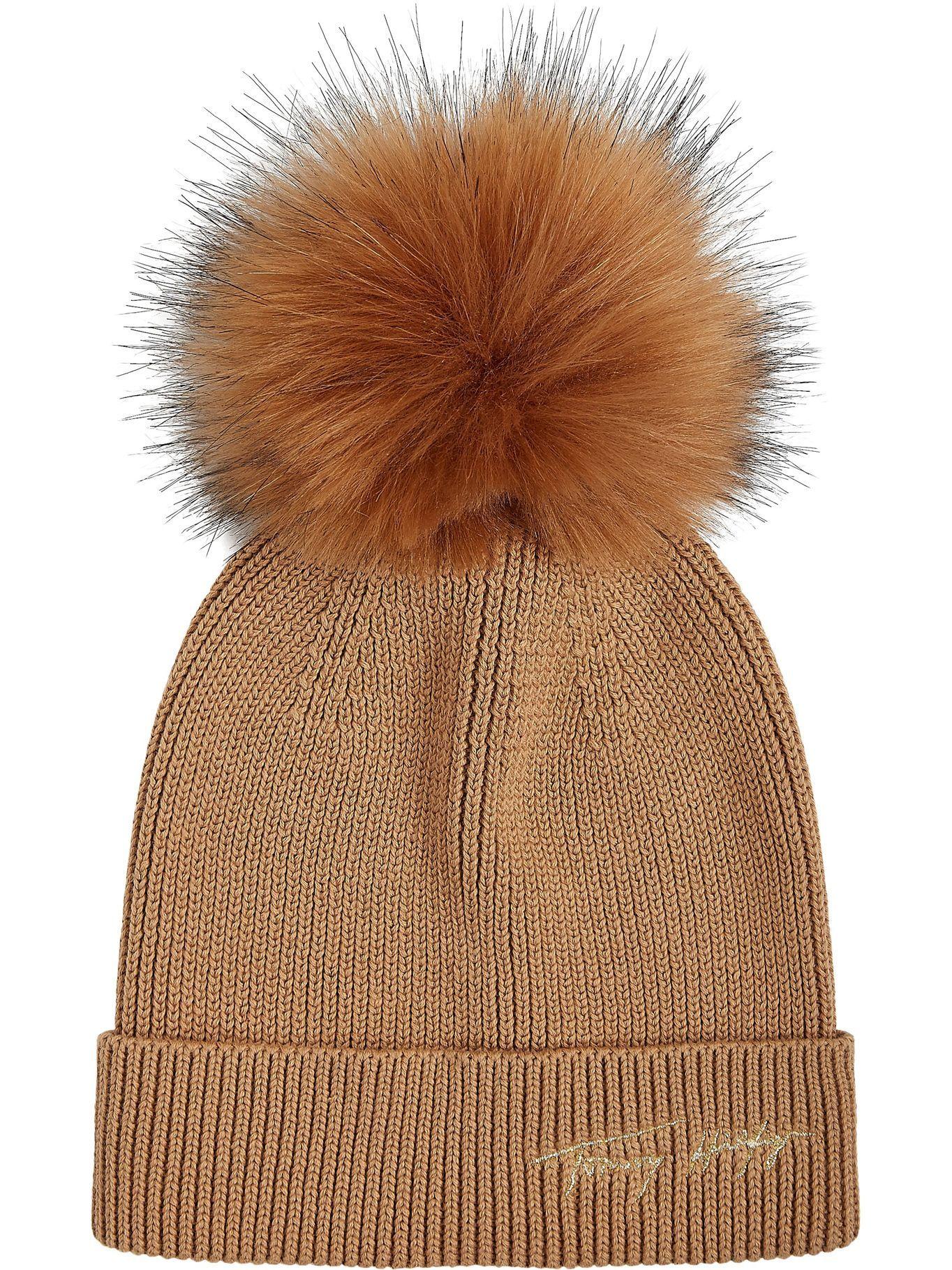 Gorro Beanie Signature Beige Tommy Hilfiger F2-0
