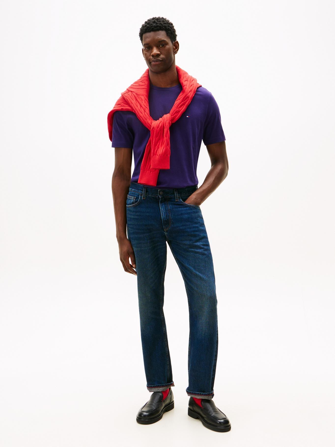 Polera Essential C-Neck Regular Tommy Hilfiger Morado-1