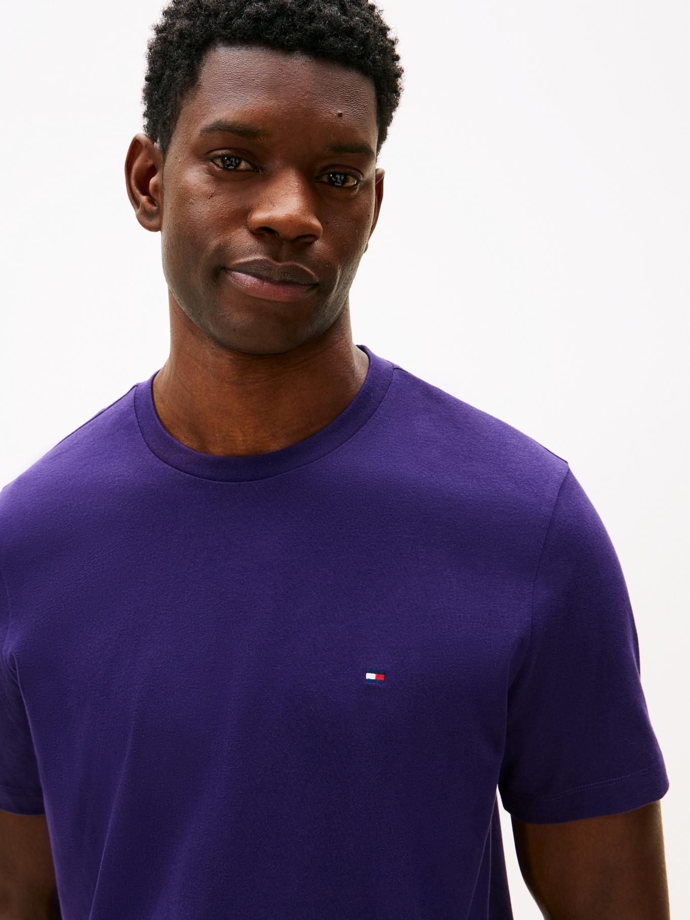 Polera Essential C-Neck Regular Tommy Hilfiger Morado-3