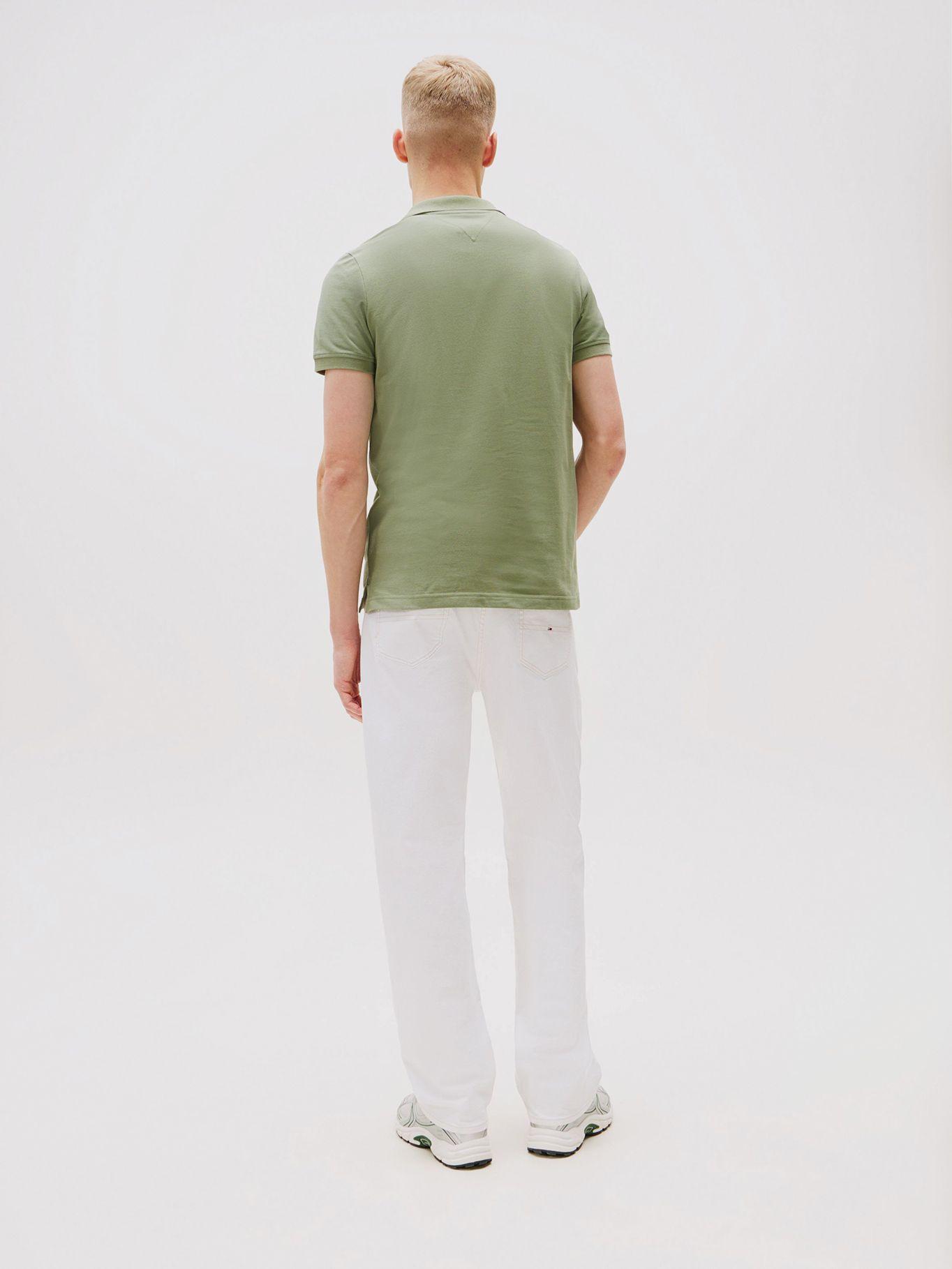 Polo Placket Logo Slim Fit Verde Tommy Jeans-2