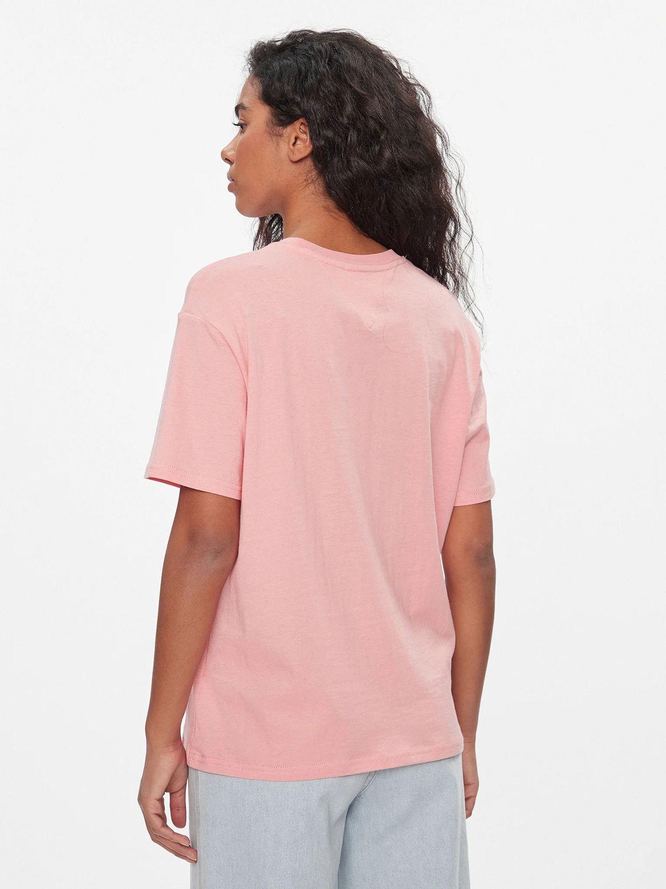 Polera Relaxed Logo Monotype Rosado Tommy Jeans-2