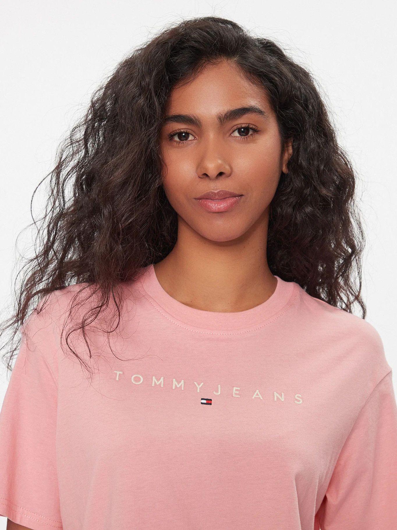 Polera Relaxed Logo Monotype Rosado Tommy Jeans-3