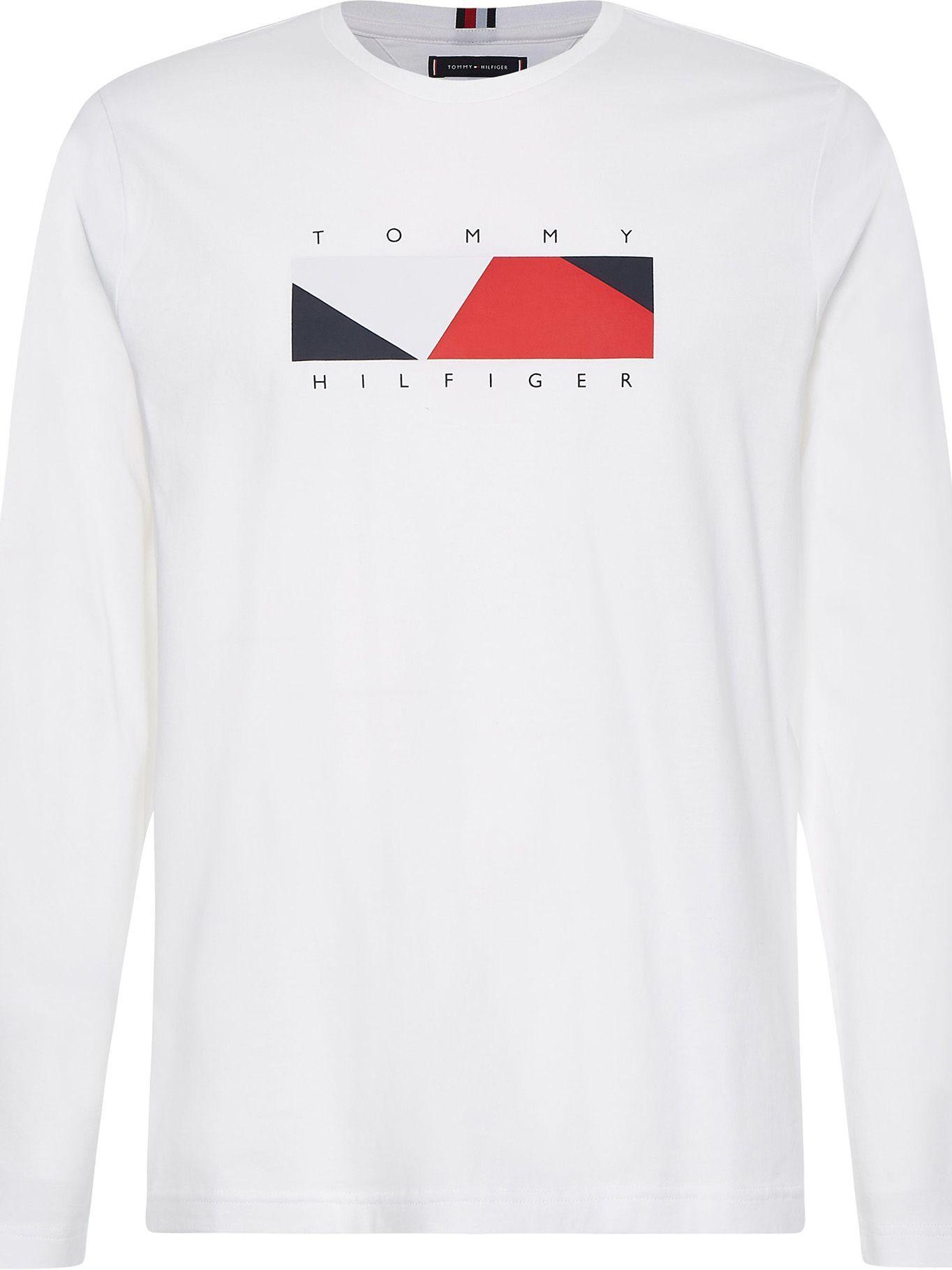Polera Diagonal Logo Blanco Tommy Hilfiger F2-0