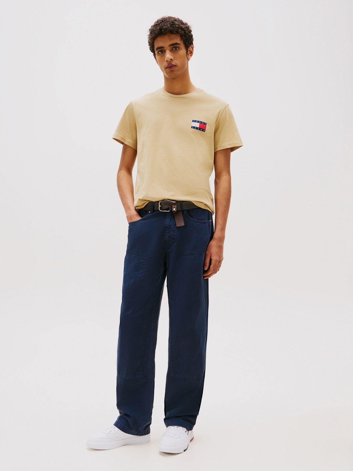 Polera Essential Flag Logo Beige Tommy Jeans-1