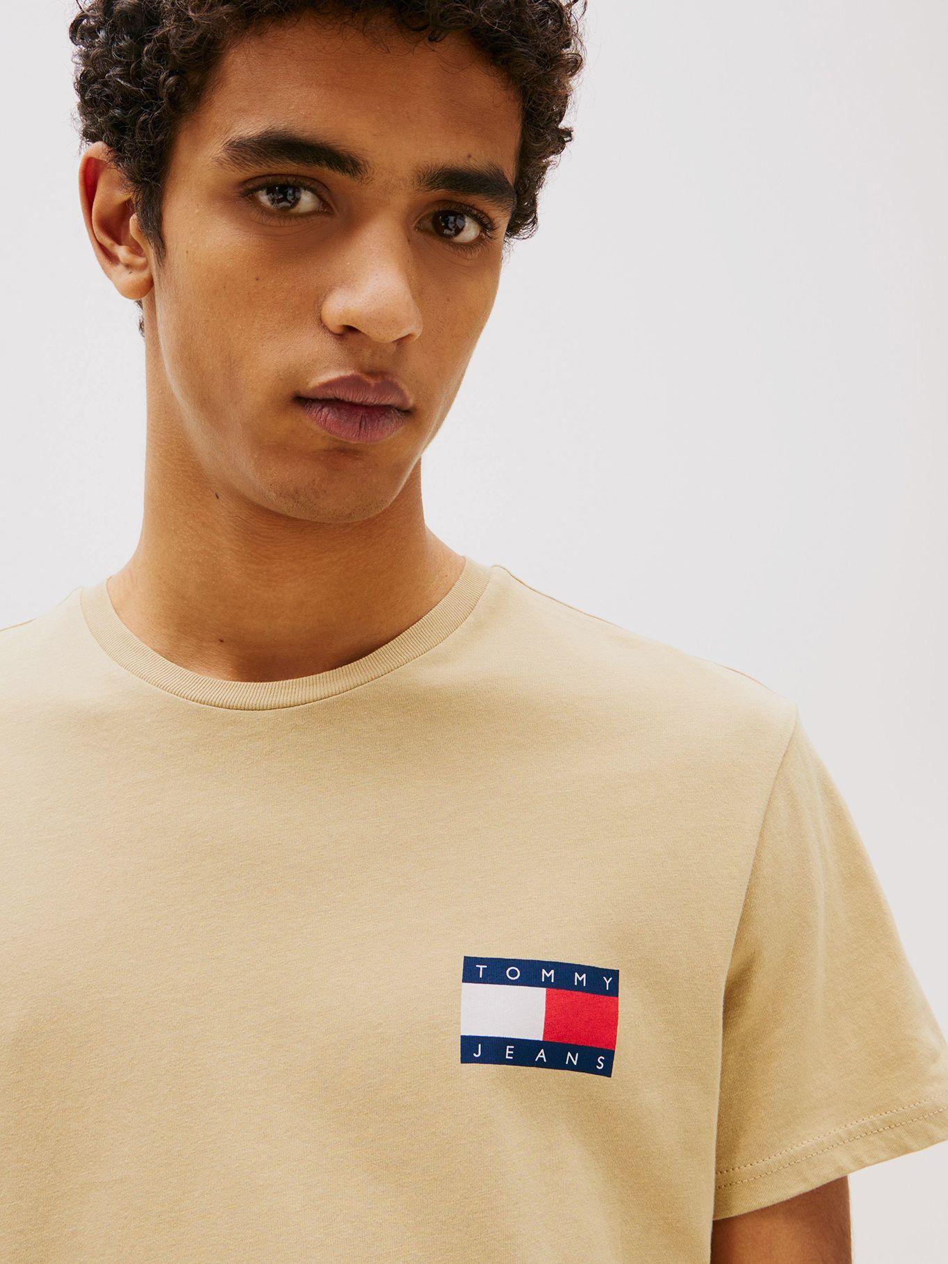 Polera Essential Flag Logo Beige Tommy Jeans-3