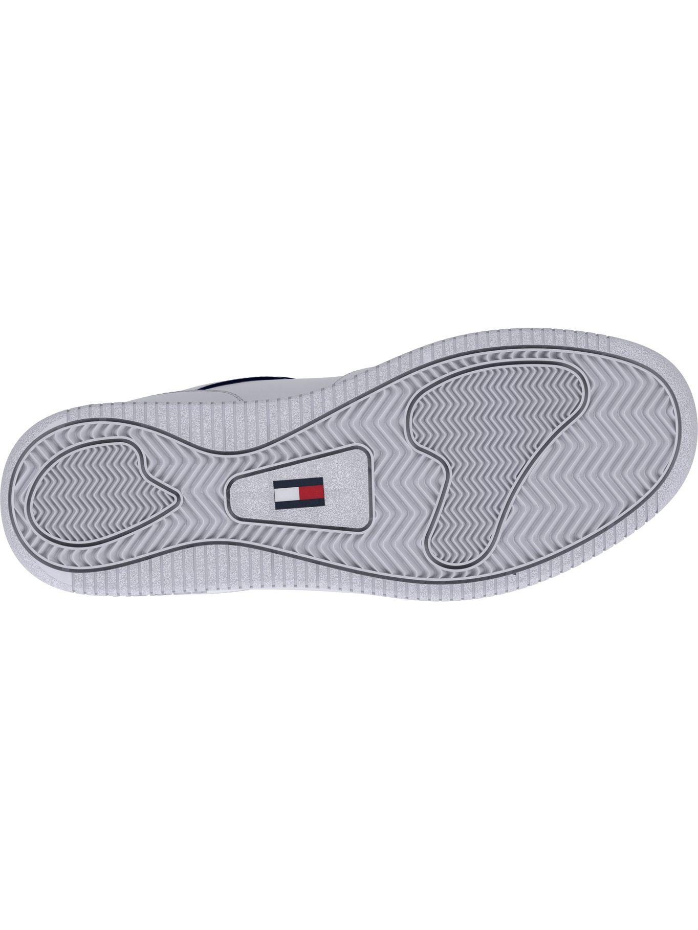 Zapatilla Cuero Basket Con Logo Blanco Tommy Hilfiger-3