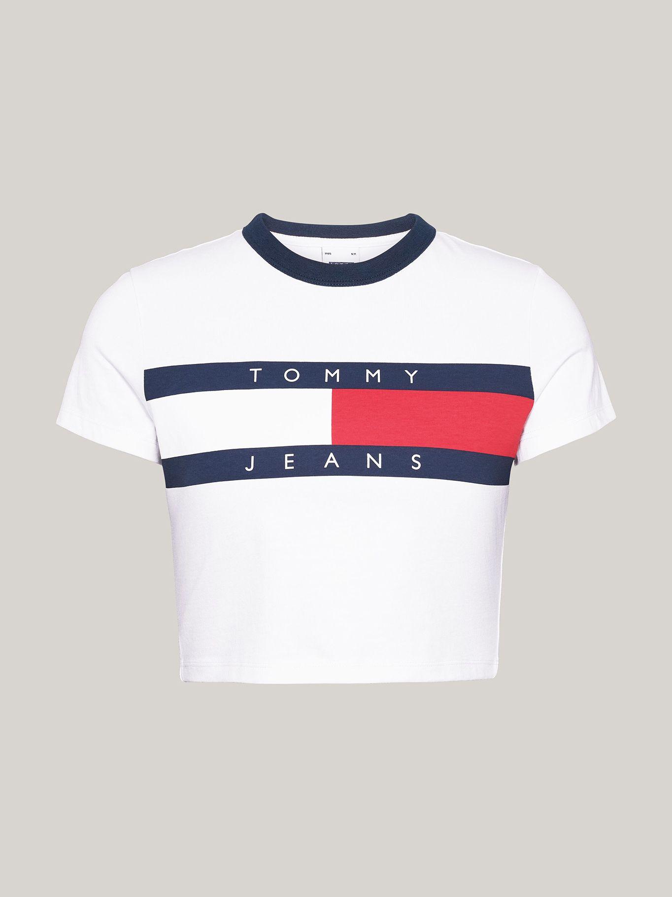 Polera Cropped Slim Fit Con Logo Blanco Tommy Jeans-4
