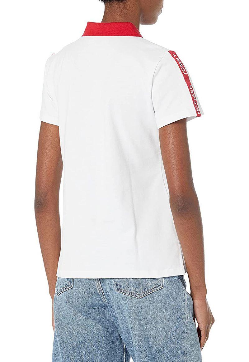 Polo Global Stripe Con Cierre Blanco Tommy Hilfiger-1