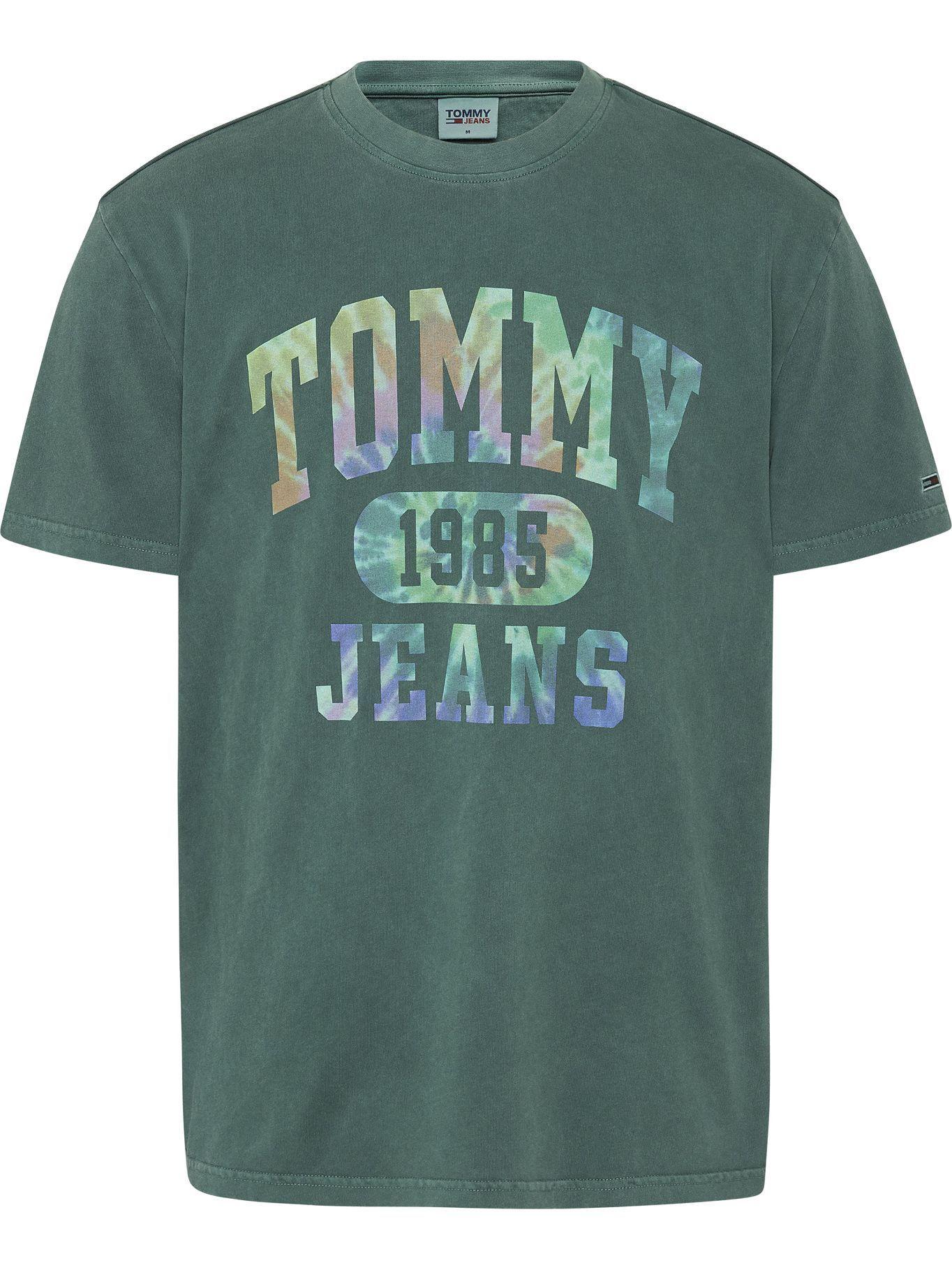 Polera Logo Desteñido Verde Tommy Jeans M2-0