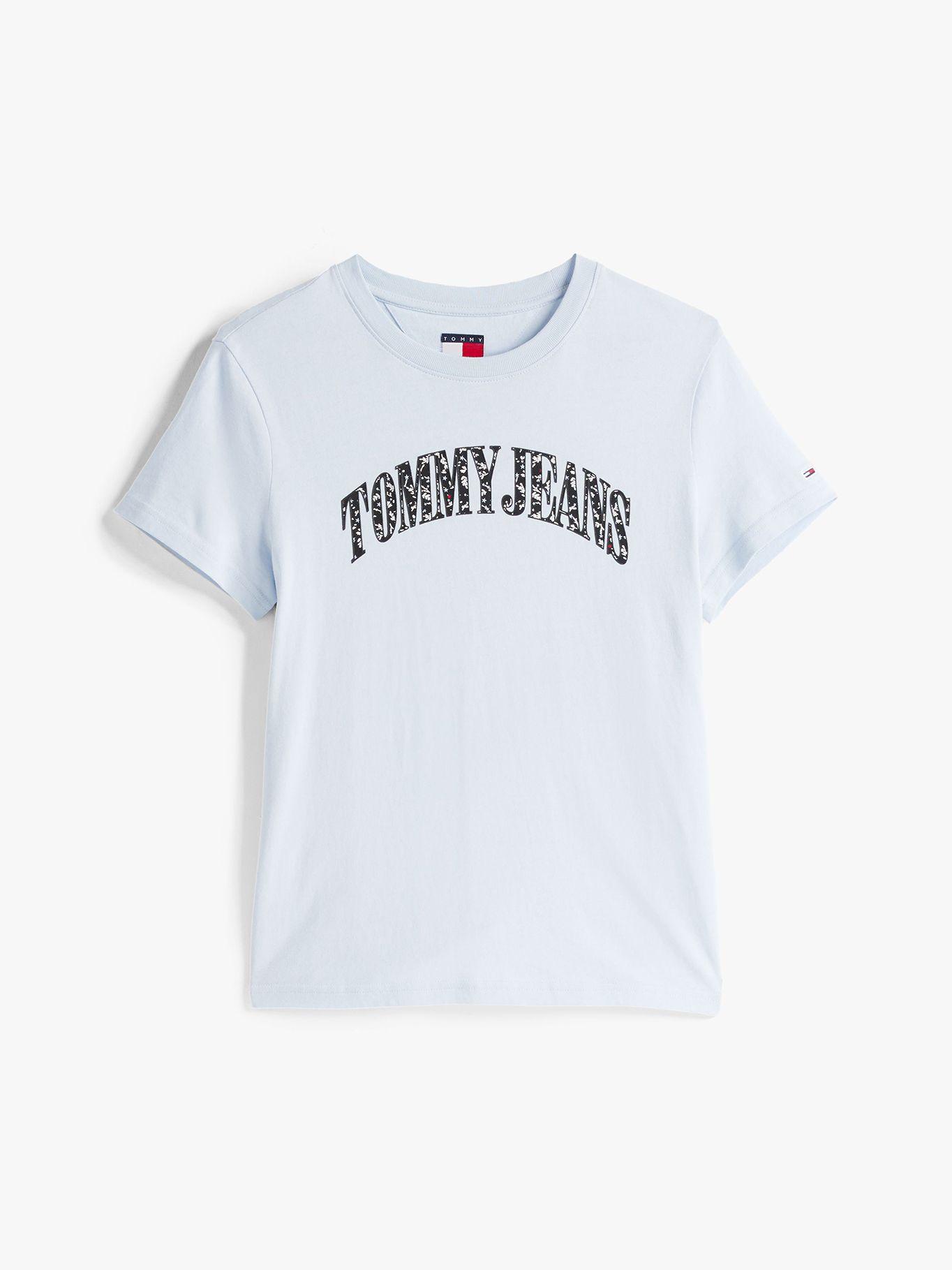Polera Con Logo De Flores Celeste Tommy Jeans-4