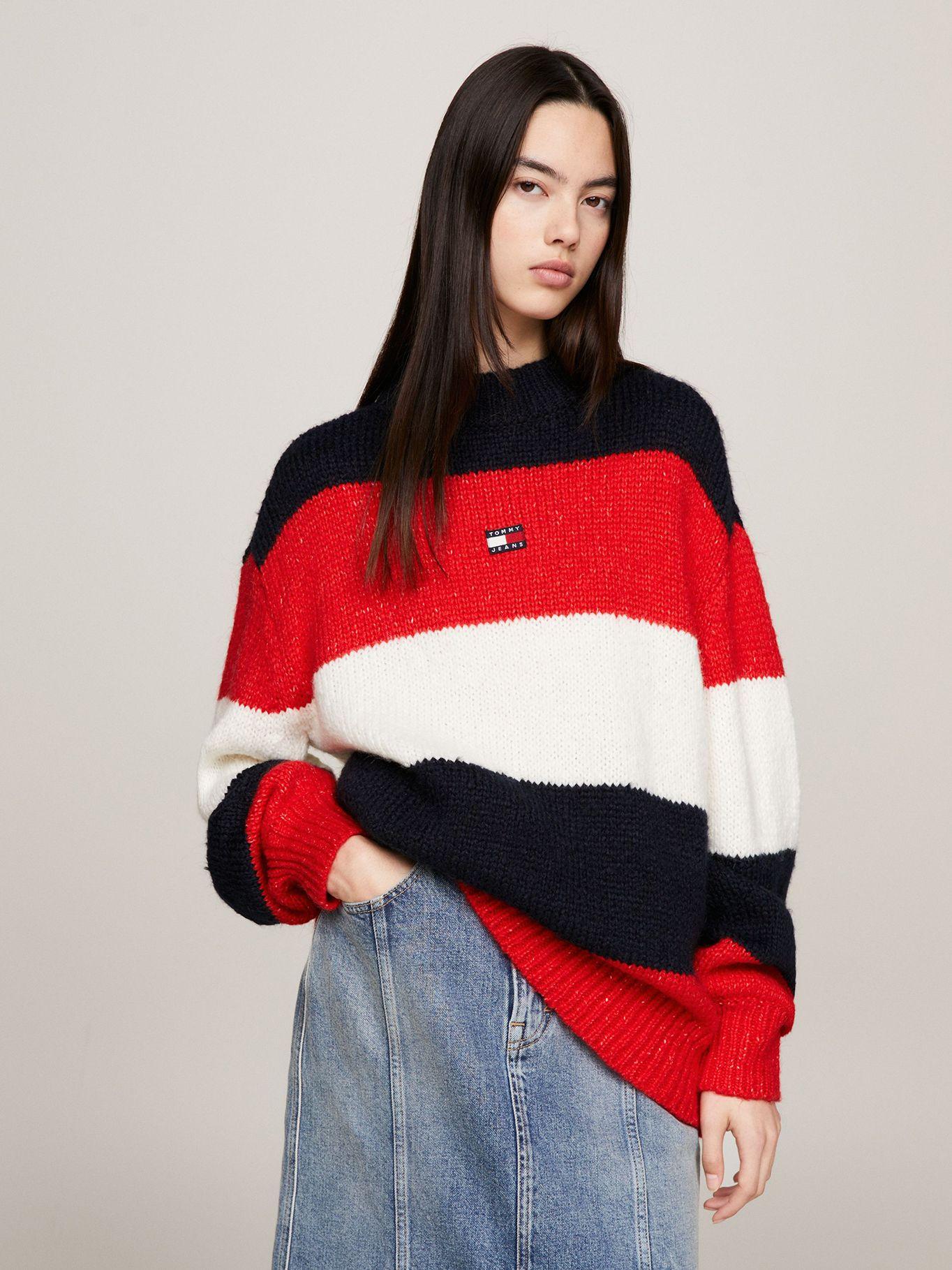 SWEATER OVERSIZE COLOR BLOCK MULTICOLOR TOMMY JEANS-0