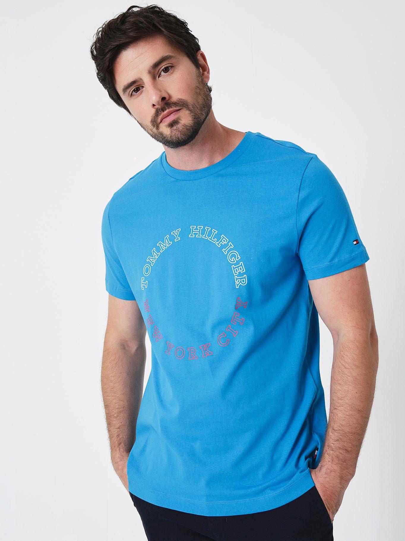 Polera Slim Fit Logo Monotype Azul Tommy Hilfiger-0